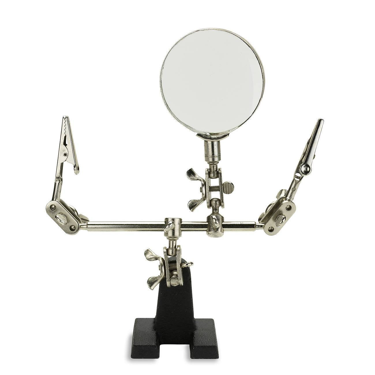 Neiko 01902 Adjustable Helping Hand Soldering Station with 2x Magnifying Glass | Cast Iron Base