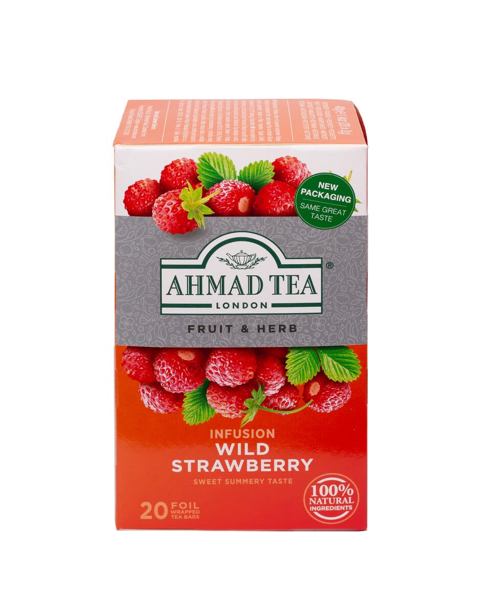 Ahmad Tea, Wild Strawberry Fruit &amp; Herbal Infusion - 20 Teebeutel