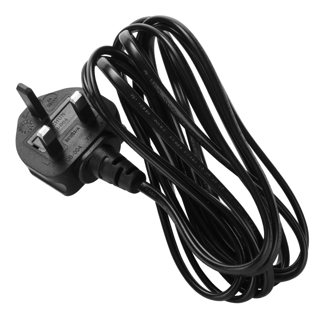 Venom Replacement Power Cable - 3 Metre Length | UK 3-Pin Plug | Xbox Series X/S & Xbox One 4