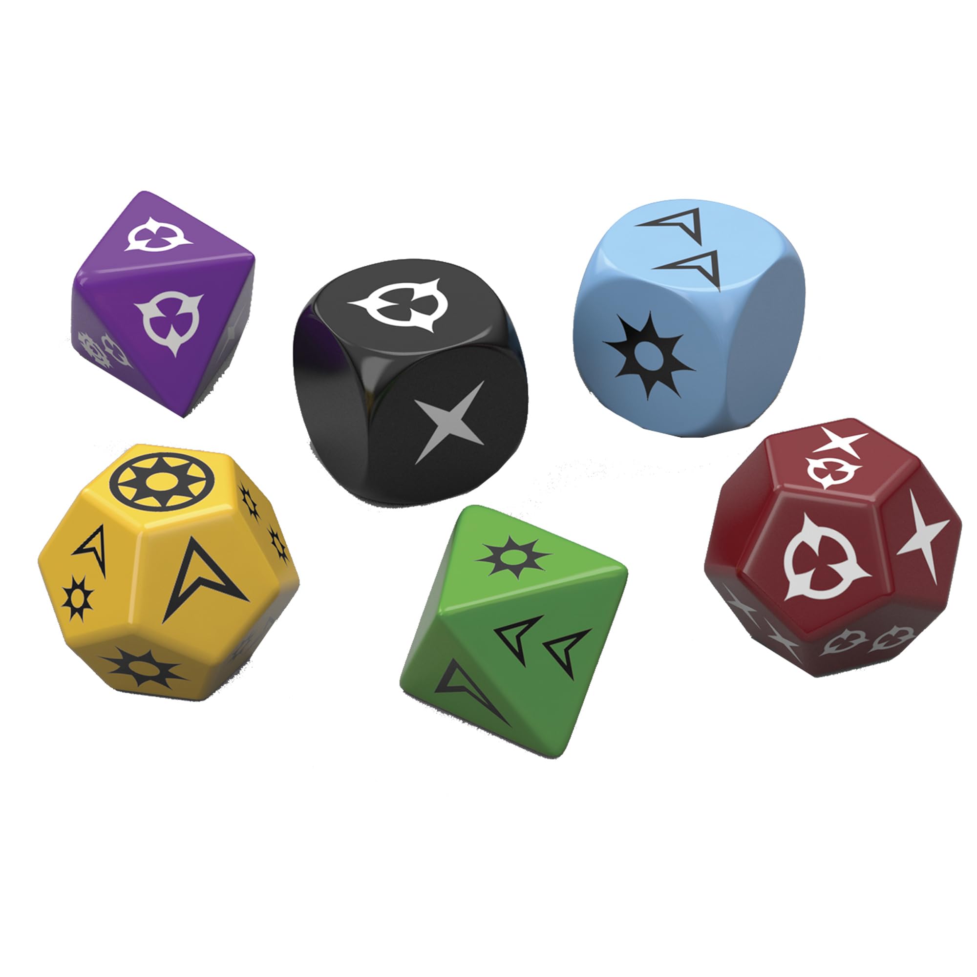 Edge Studio Genesys RPG Roleplaying Dice Pack - 14 Custom Dice | 16mm Size | Multicolor