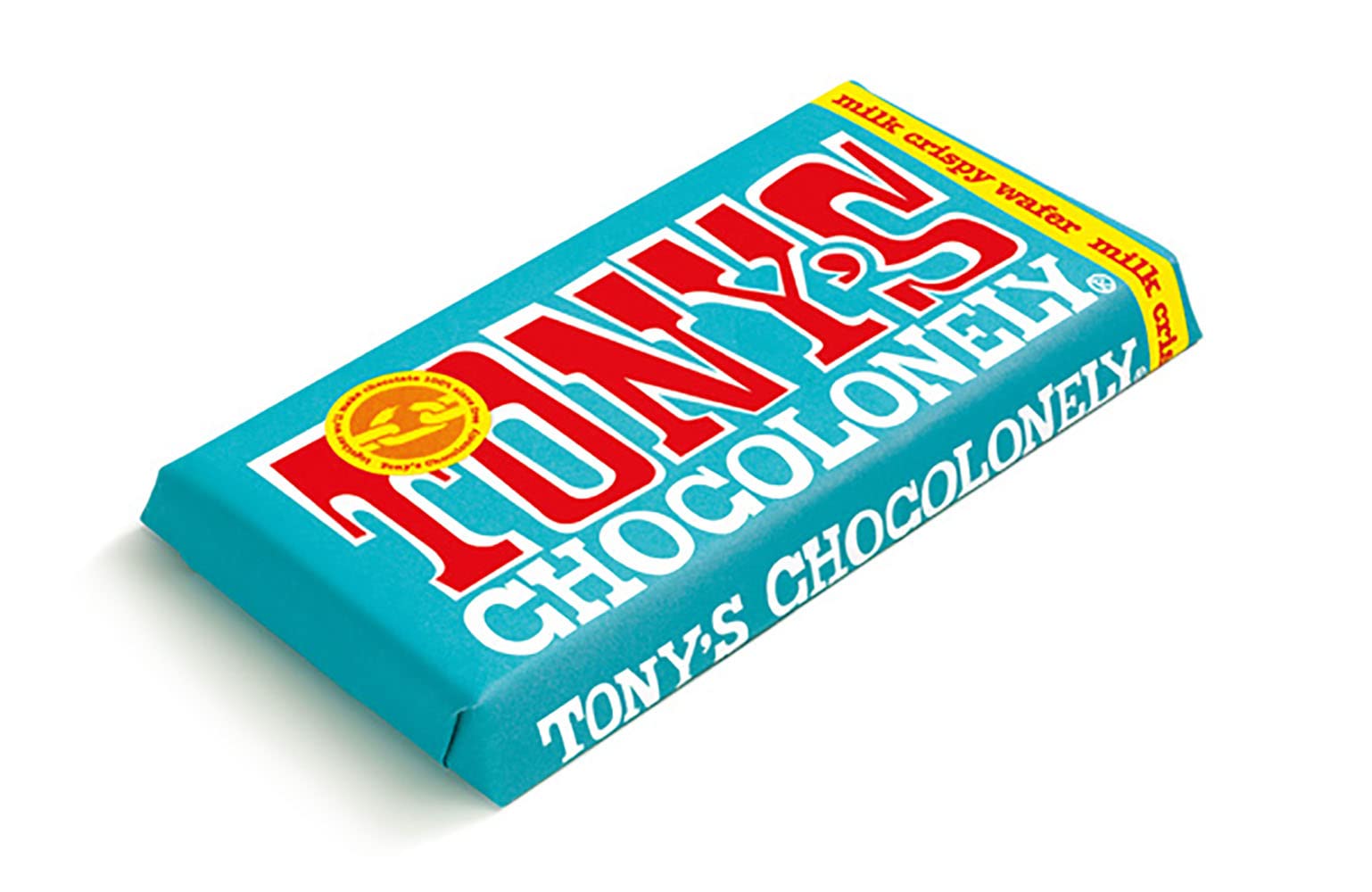 Tony's Chocolonely Milchschokolade mit knusprigen Waffel- und Keksstückchen – 180 g, belgischer Fairtrade 3