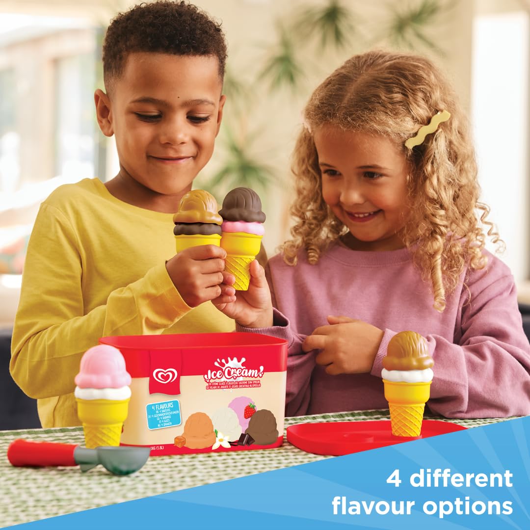 Casdon Official Walls Ice Cream Scoop Play Set - Pretend Play Toy for Ages 2+ 3