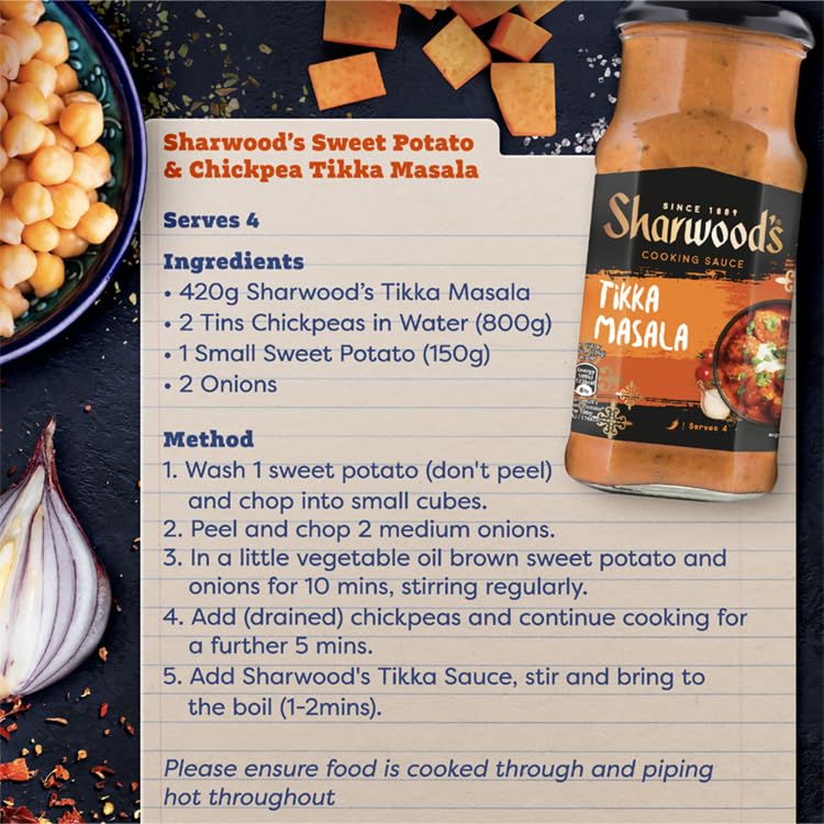Sharwoods indische Tikka Masala Sauce – 30 % weniger Fett, Tomaten, Joghurt und Sahne 5