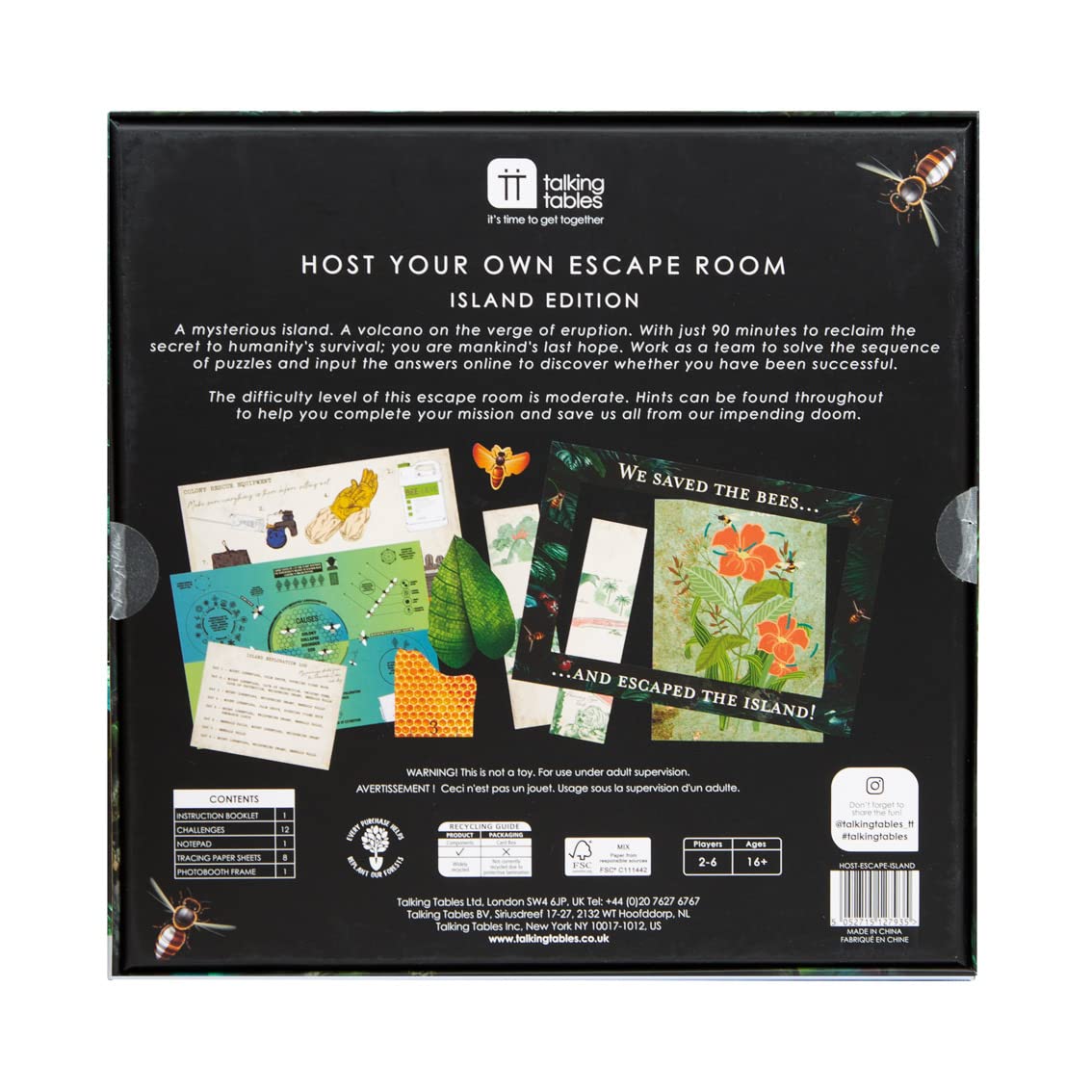 Talking Tables Island Escape Room Game for Adults and Teens