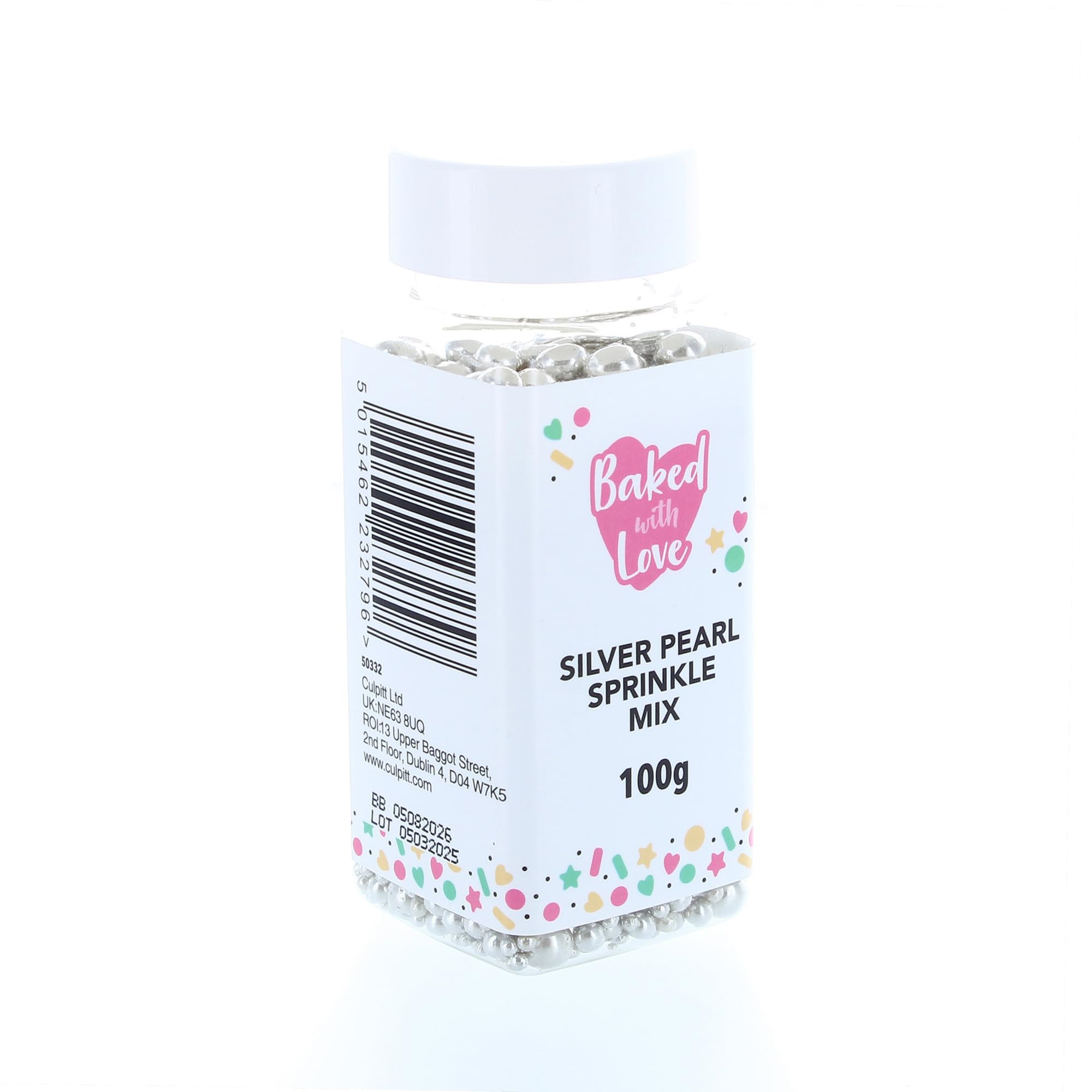Baked with Love Silver Pearl Sprinkles - Edible Sugar Balls for Cakes & Cupcakes | 100g 6