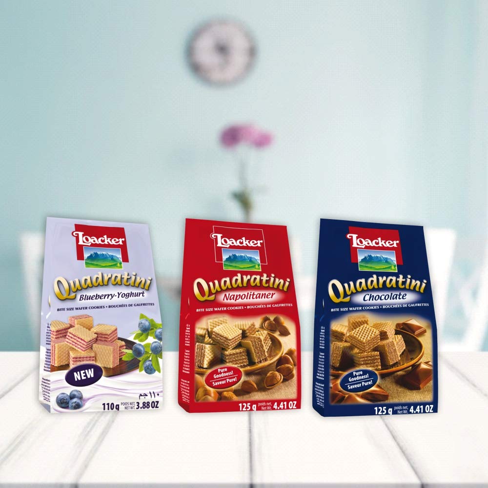 Loacker Vanilla Quadratini Wafers - Delicate Vanilla Cream Filling | 125g 7