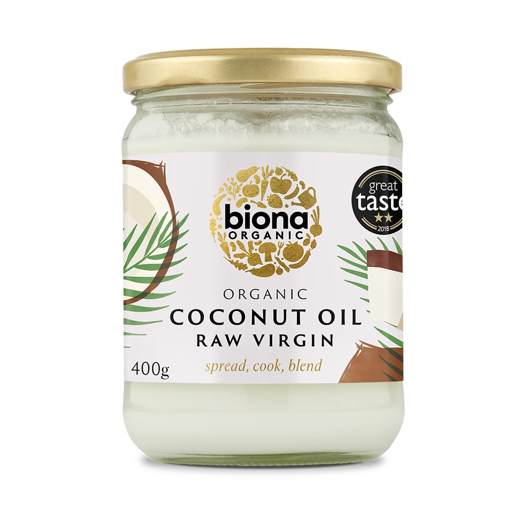 Biona Organic Raw Virgin Coconut Oil - 400g | Cold-Pressed | Great Taste Award 2024 Winner