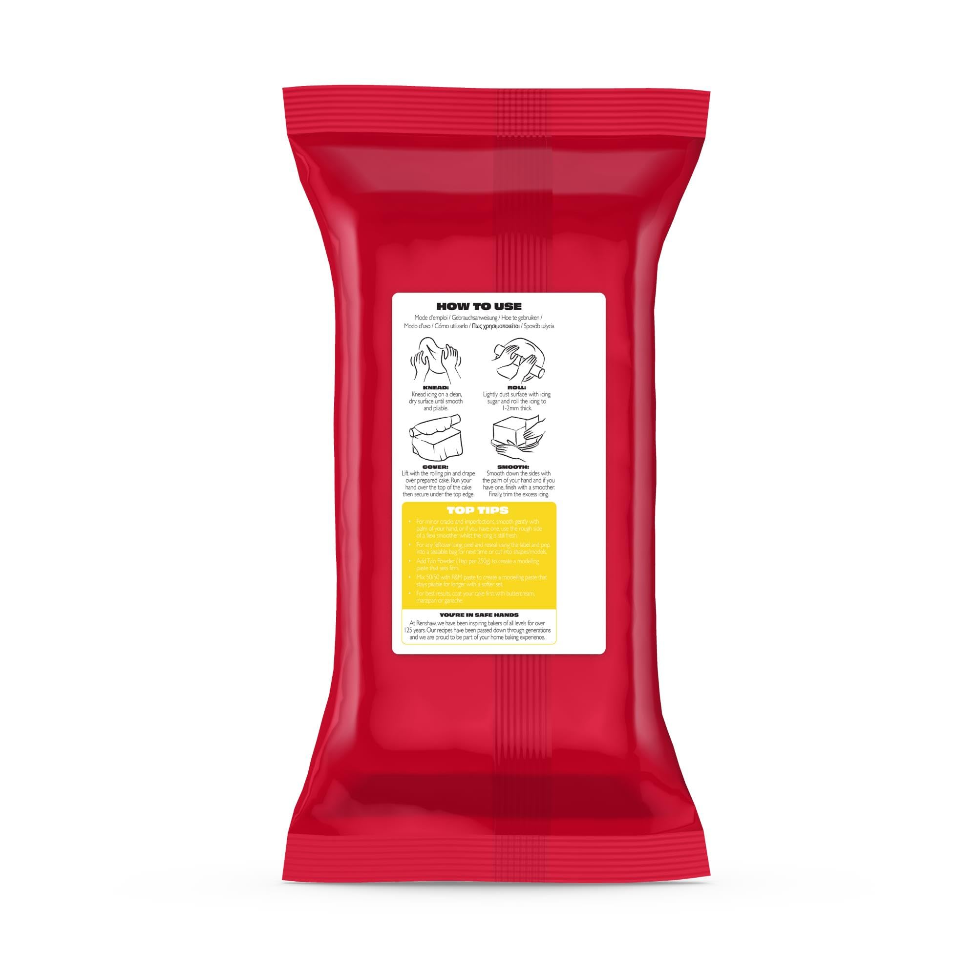 Renshaw Yellow Extra Stretch Fondant Icing - Extra Firm & Elastic | 1 kg