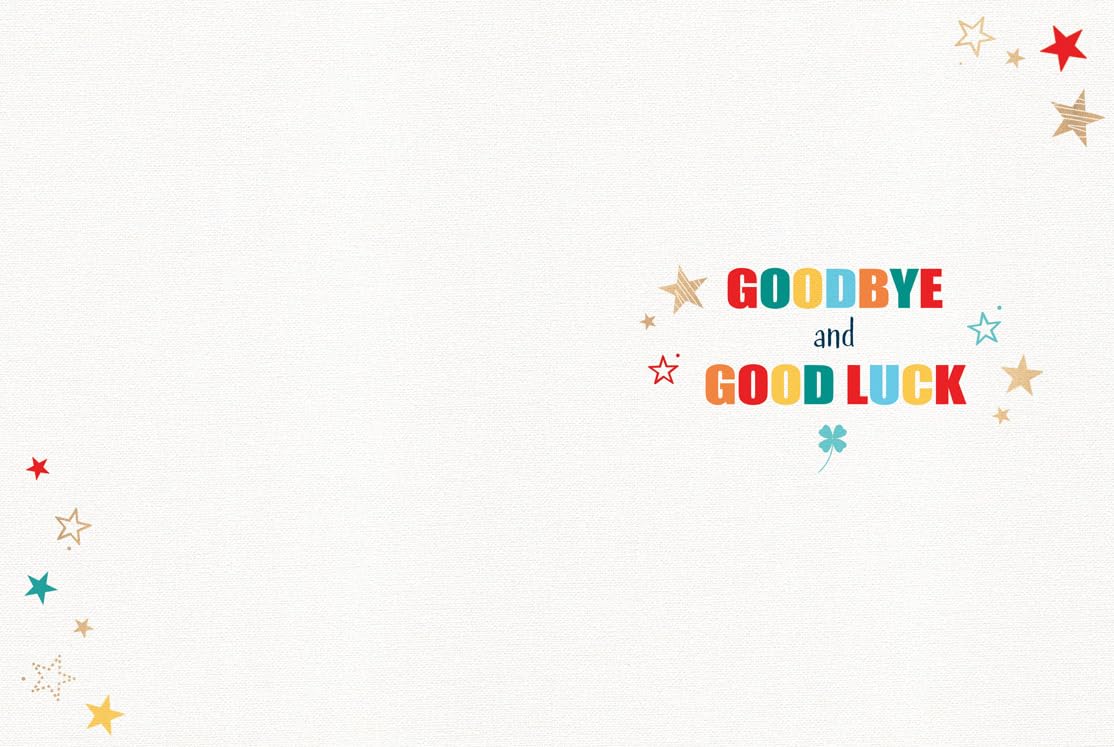 Piccadilly Greetings Large Leaving Card - A4 Size | Good Luck & Congratulations | UK Made
