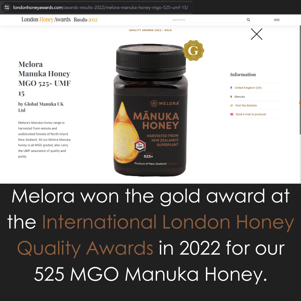 Melora Manuka Honey - 100 MGO | 5+ UMF | 250g Pure & Traceable New Zealand Honey 4