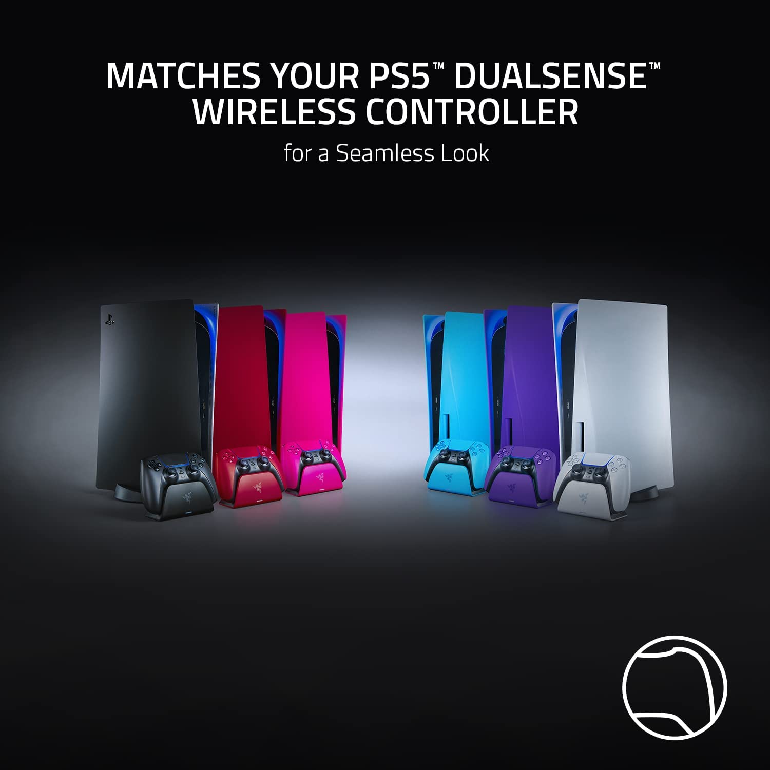 Razer Universal-Schnellladeständer für PlayStation 5 DualSense Controller – Mitternachtsschwarz 4