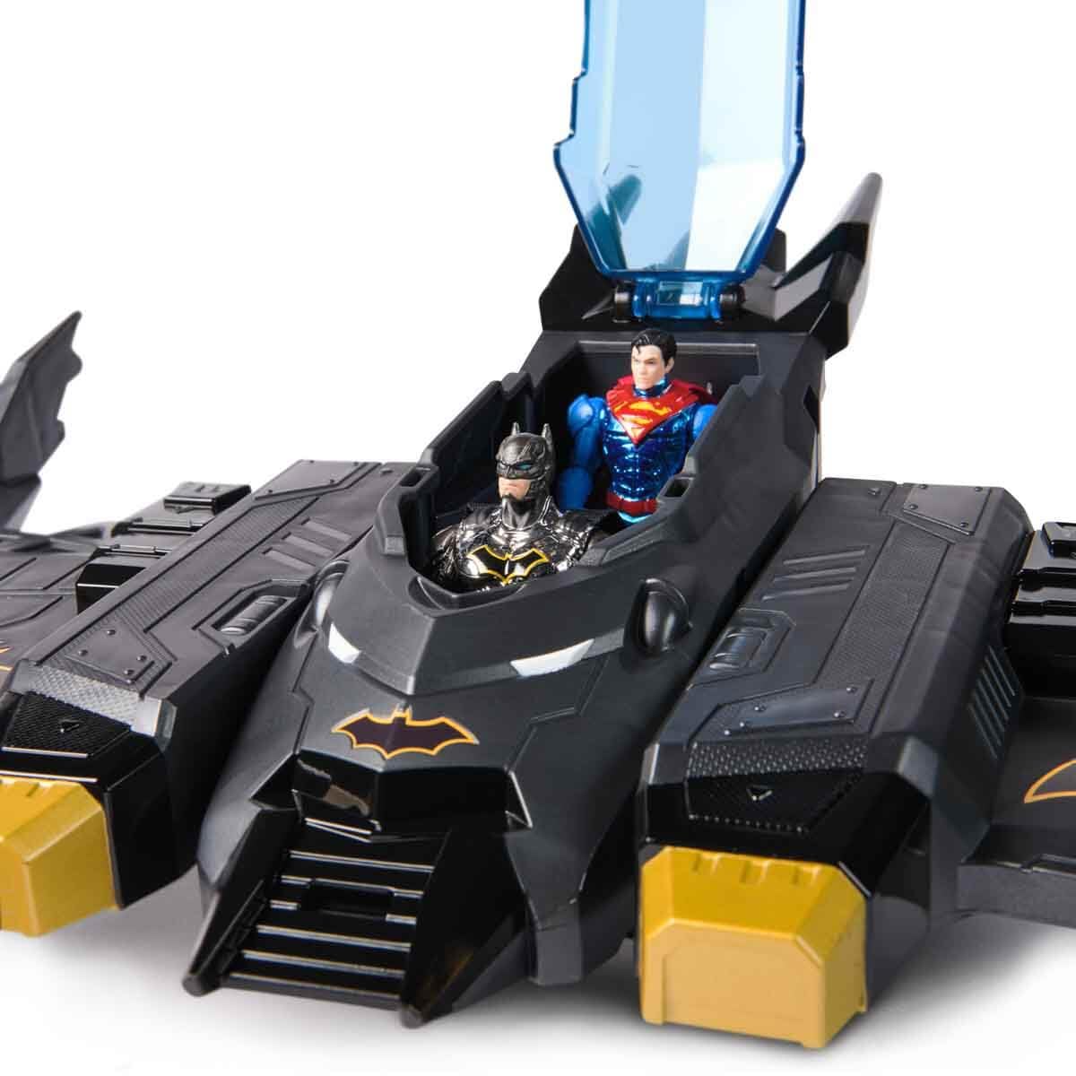 DC Comics Metal Force Transforming Batwing Playset - 2-in-1 Batwing to Mech Transformation | Includes Batman & Superman Figures 2