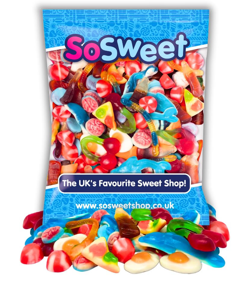 SoSweet Jelly Sweet Mix - 1kg Bulk Bag of Classic Chewy Sweets
