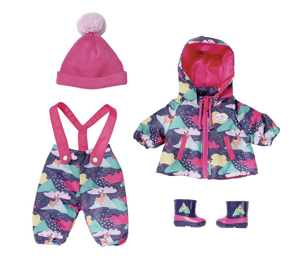 BABY Born Deluxe Schneeanzug 43 cm – Winteroutfit mit Mütze &amp; Stiefeln für Puppen 7