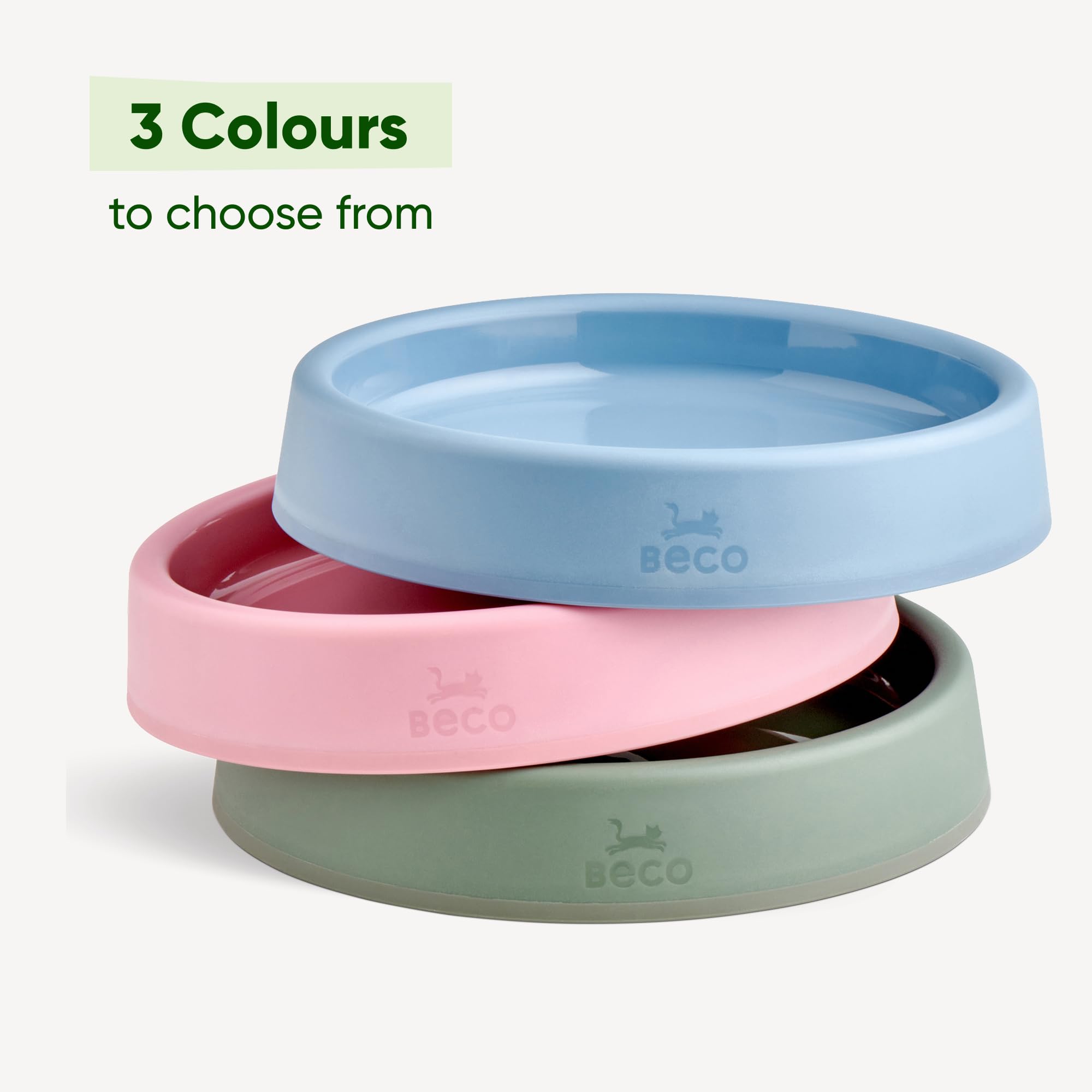 Beco Cat Bowl - Whisker-Friendly Steady Design | Recycled Plastic | Non-Slip Base 7