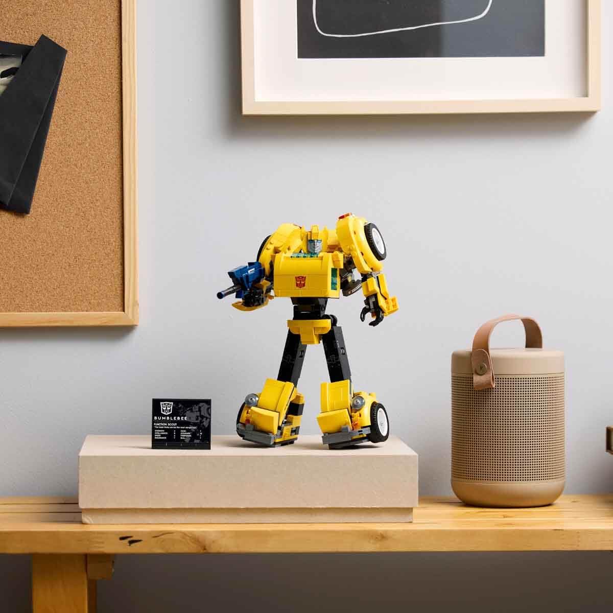 LEGO Icons Transformers Bumblebee Action Figure Building Set 10338 | Converts to Vehicle Mode