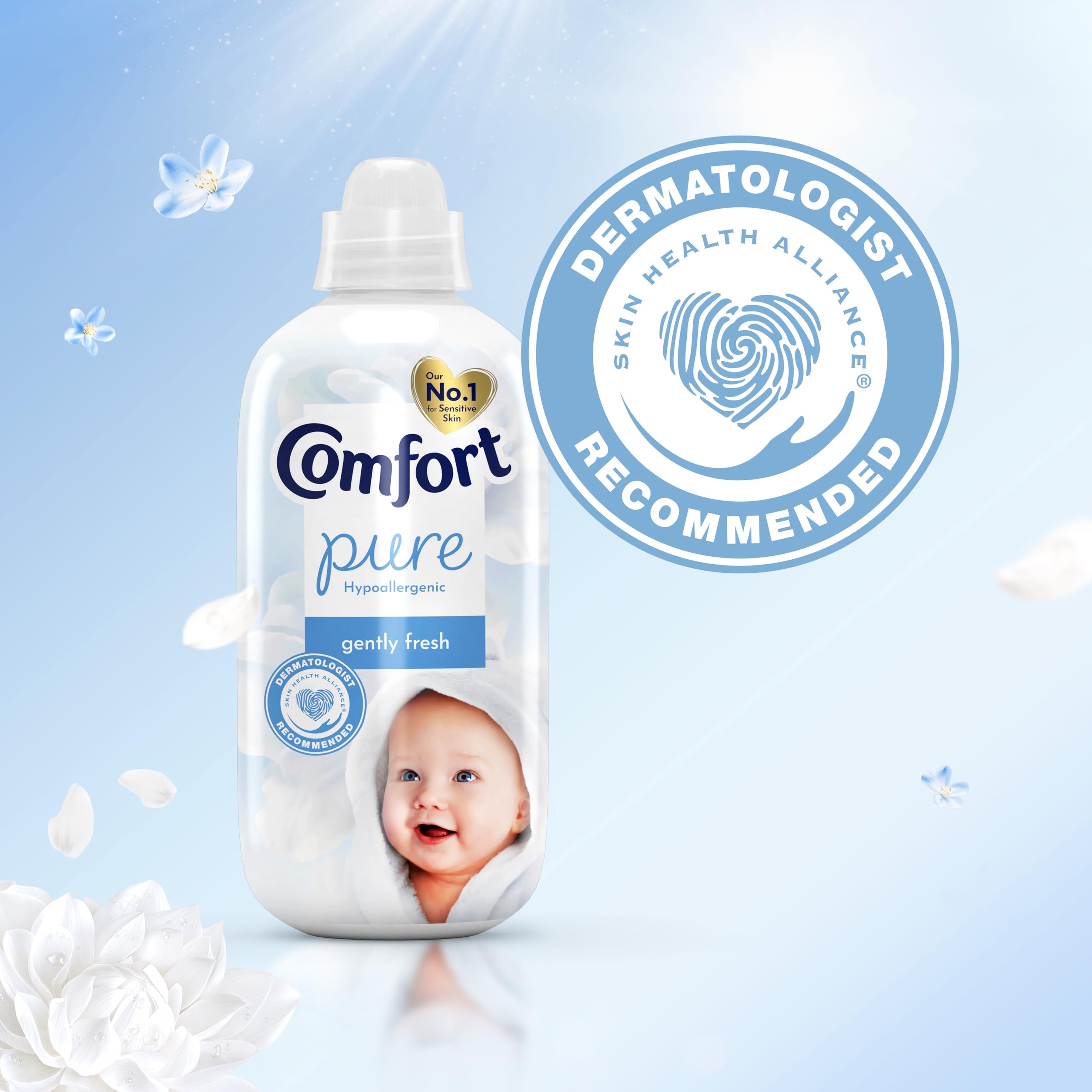 Comfort Pure Liquid Fabric Softener for Sensitive Skin - Hypoallergenic, 930 ml 3