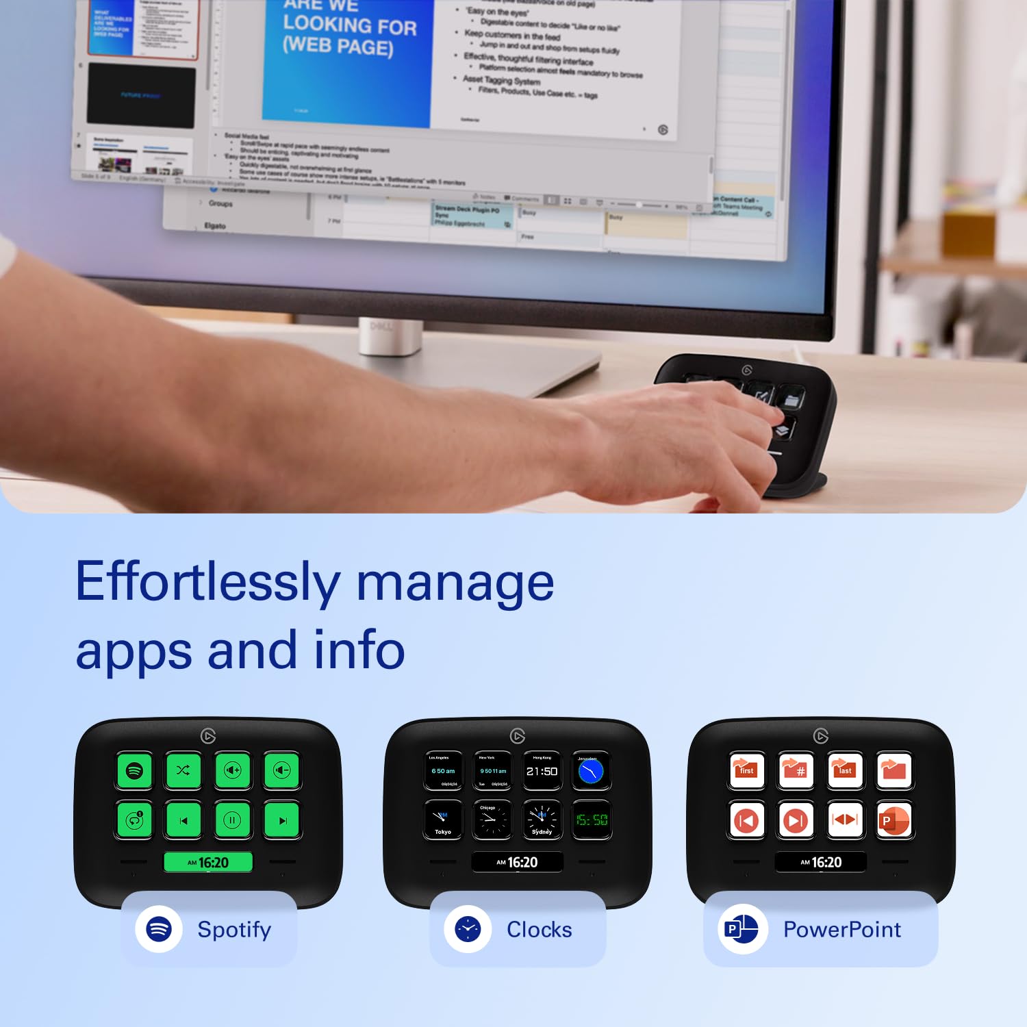 Elgato Stream Deck Neo (Black) – 8 Customisable Keys, 2 Touch Points, Speed 4