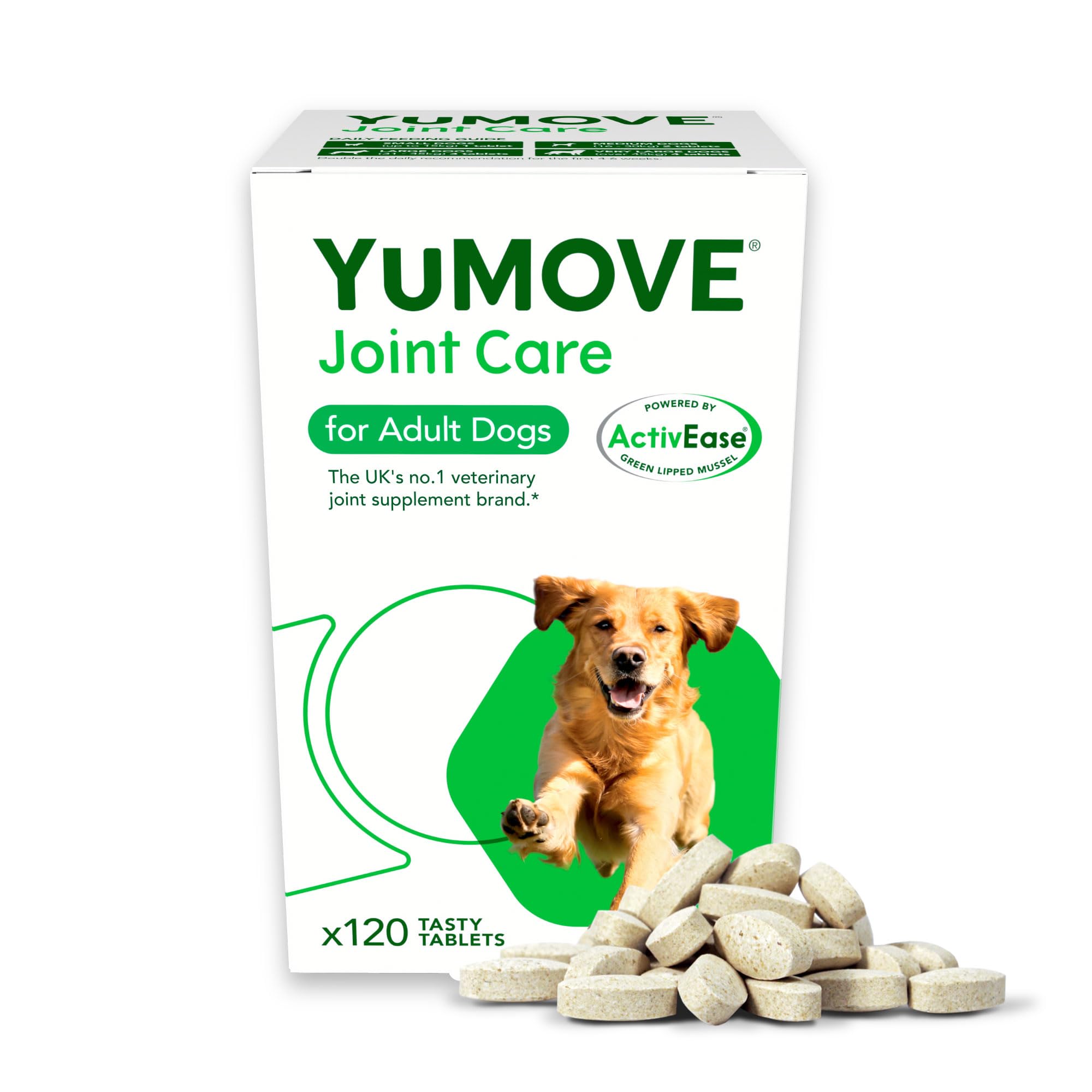 YuMOVE Joint Supplement for Dogs - Higher Strength for Joint Care | 120 Tablets