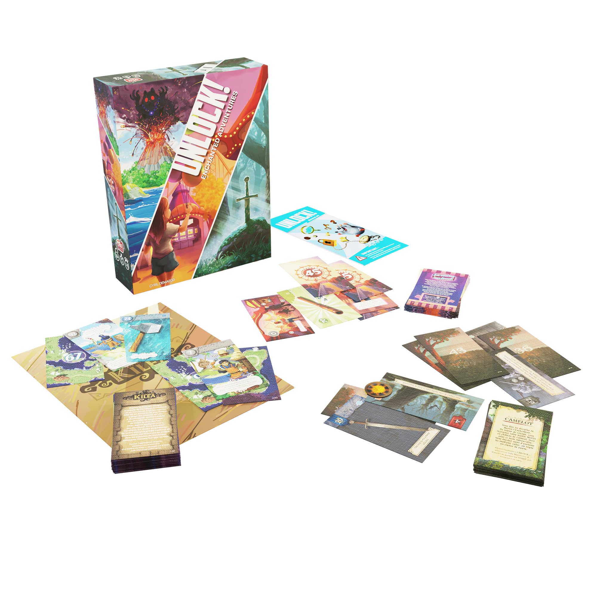 Asmodee Unlock! 14: Enchanted Adventures Cooperative Escape Room Card Game