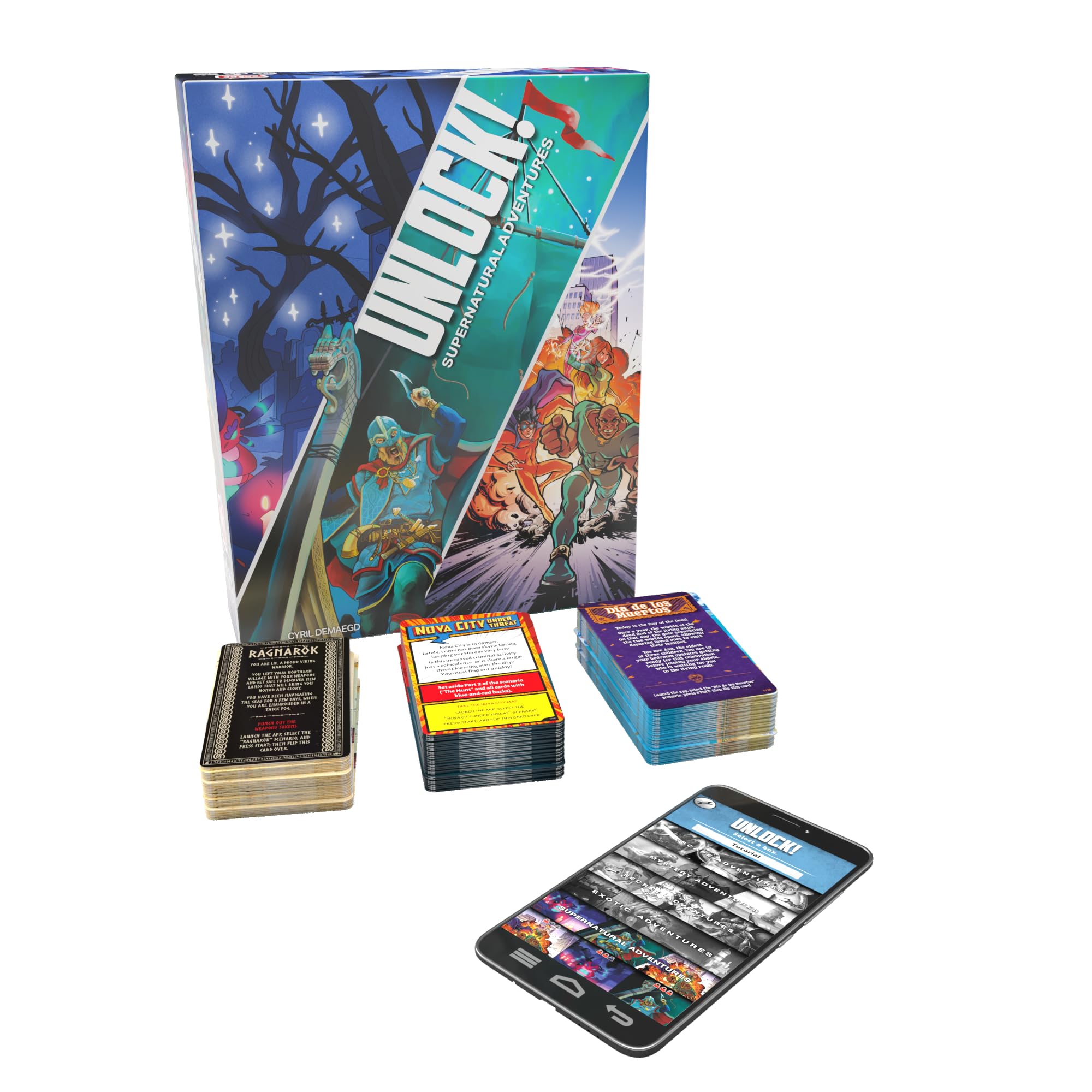 Space Cowboys Unlock! 12 Supernatural Adventures Cooperative Escape Room Card Game | 1-6 Players | Ages 10+