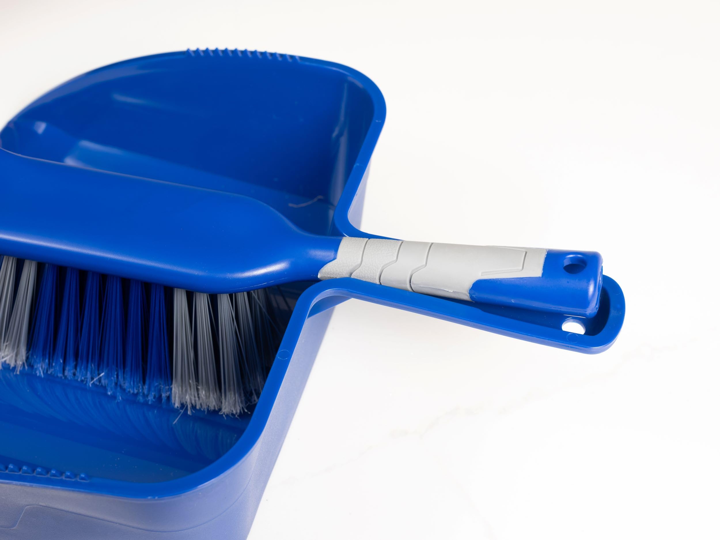 Addis Heavy Duty Outdoor Dustpan & Brush Set - Wide Pan, Stiff Bristles | Blue & Grey 7