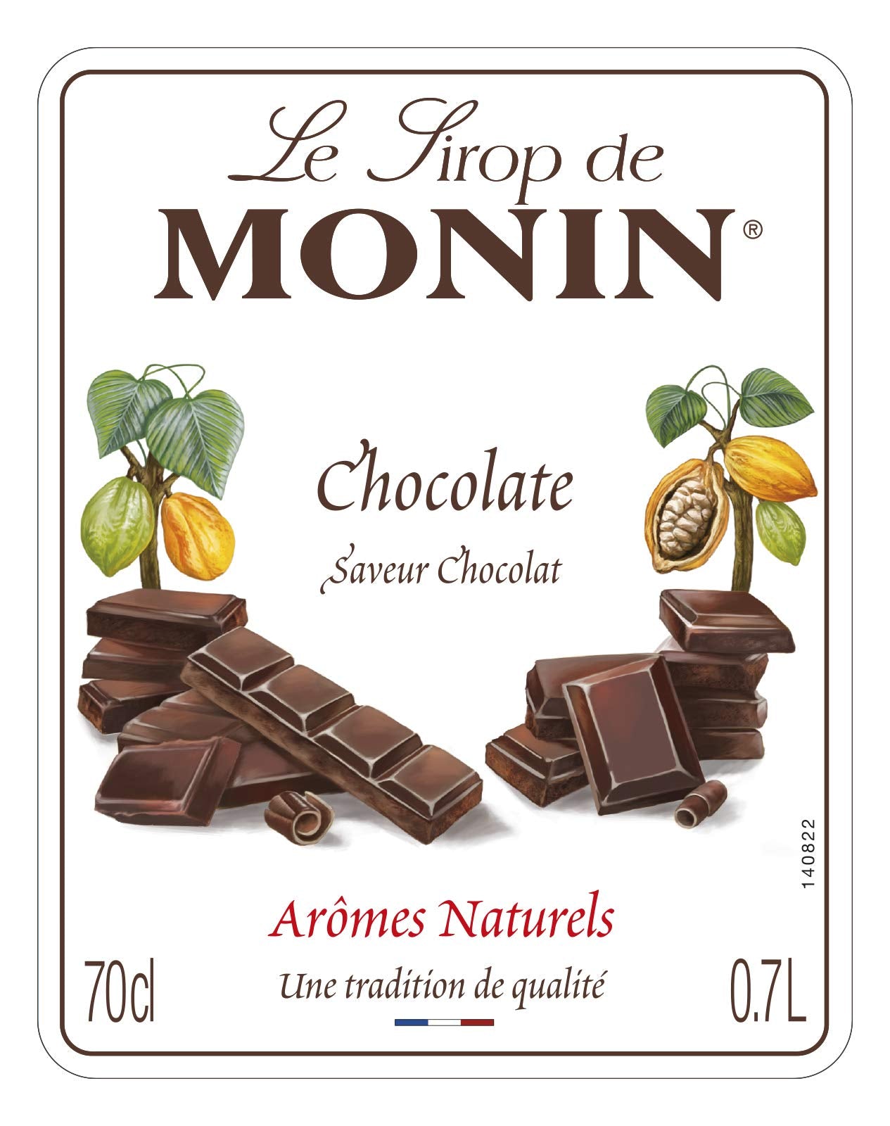 Monin Premium Chocolate Syrup - Rich Cacao Flavor | 700ml Glass Bottle 3