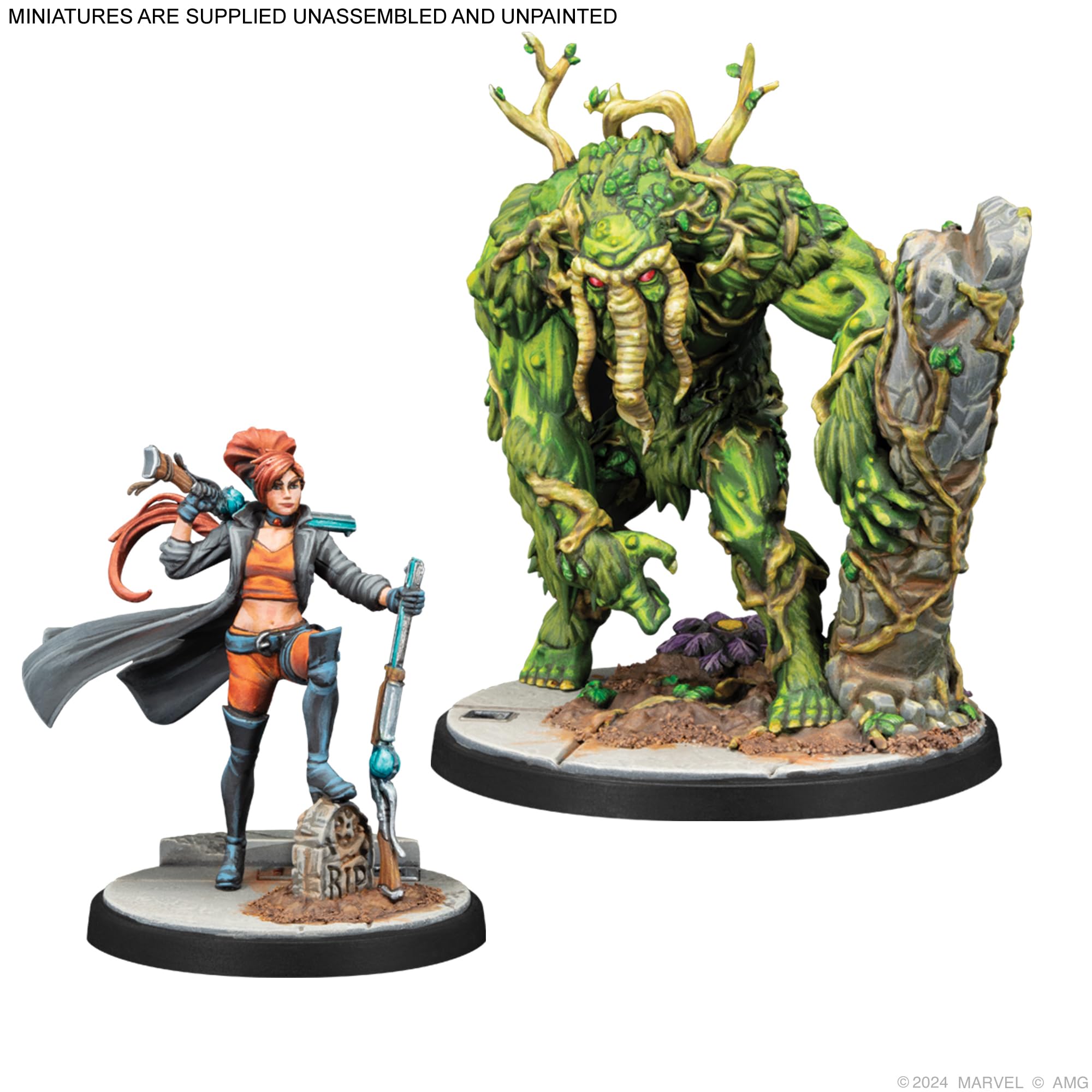 ATOMIC MASS GAMES Marvel Crisis Protocol: Elsa Bloodstone & Man-Thing Expansion | 2 Miniatures | 14+