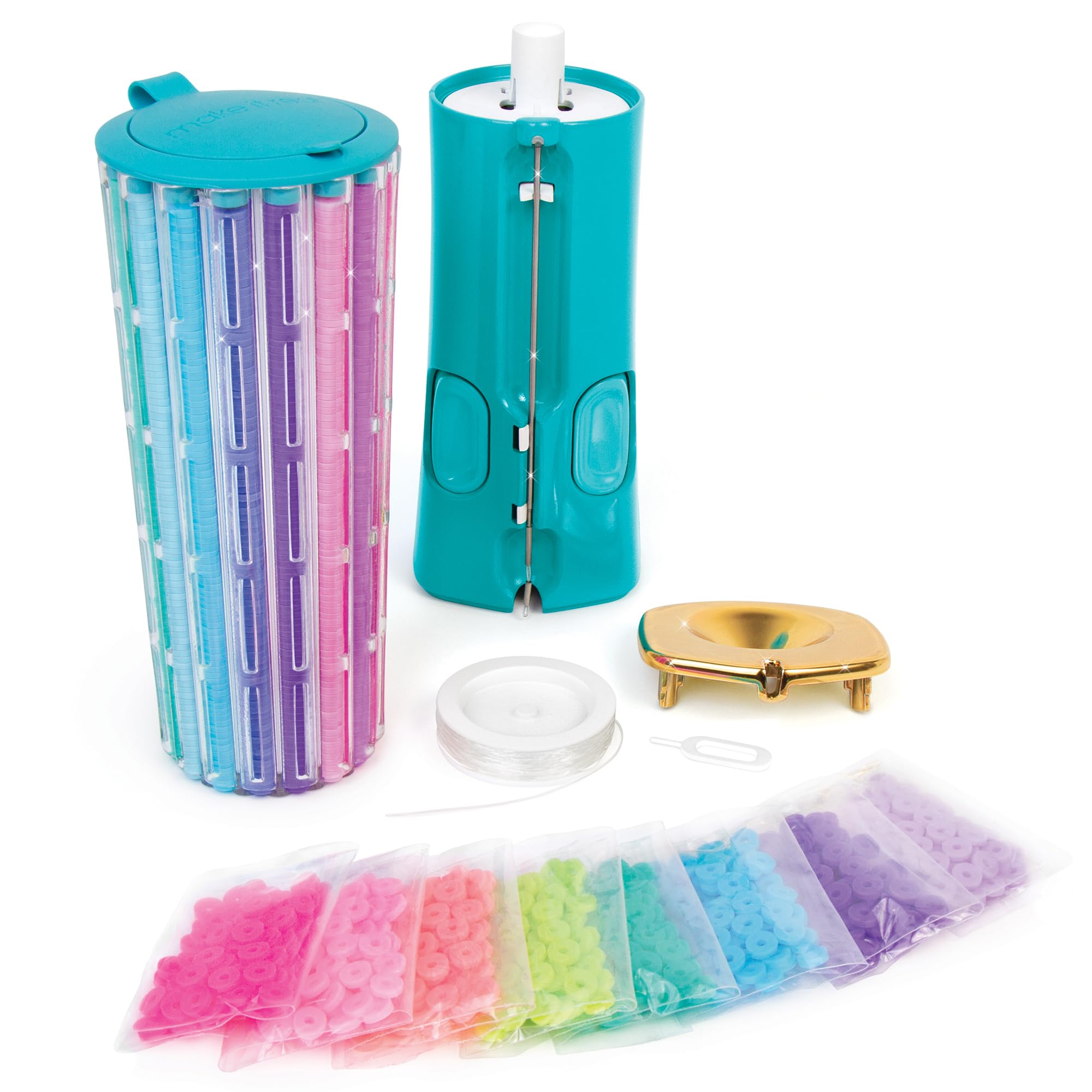 Make It Real Swift Clicks Heishi Bracelet Maker - 23 Bracelets | 2040 Beads | Ages 8+ 3
