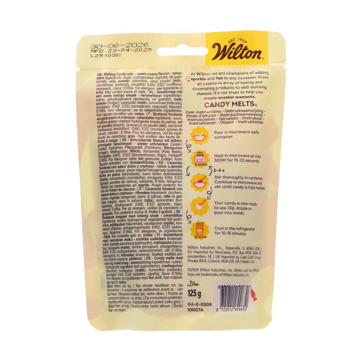 Wilton Candy Melts Red - Sweet Creamy Flavor Melting Candy for Molding & Dipping | 125g