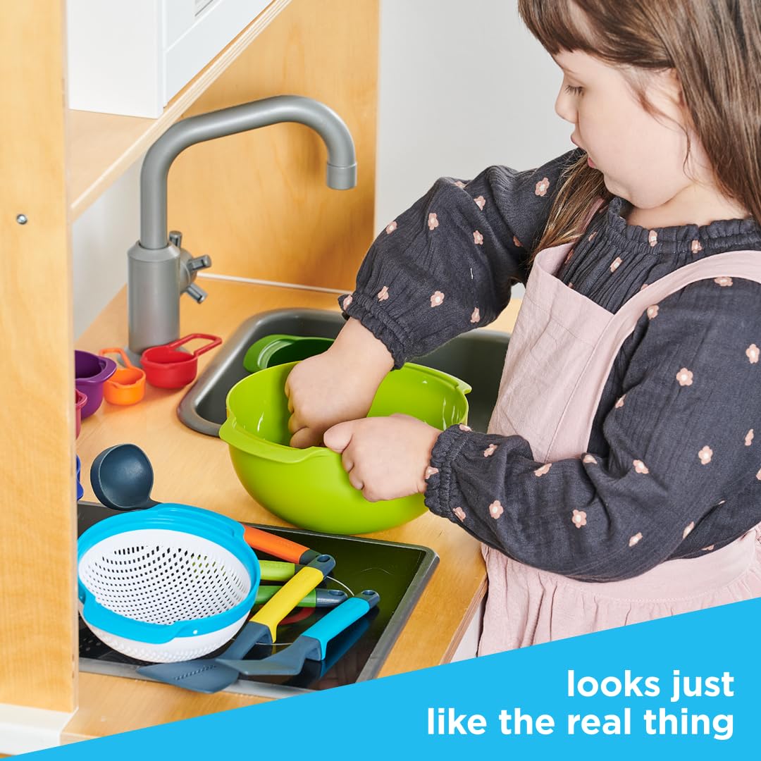 Casdon Kitchen Essentials Play Set - 14-Piece Colourful Set for Ages 3+ | Nesting Design 4