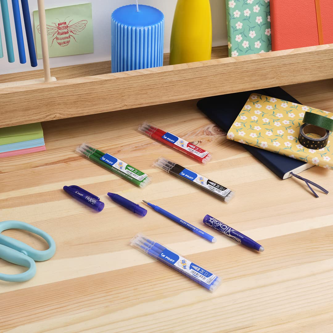 PILOT Frixion Erasable Rollerball Pen Refills - 0.7mm Tip, 0.4mm Line, Blue Ink | 12 Count Set 6