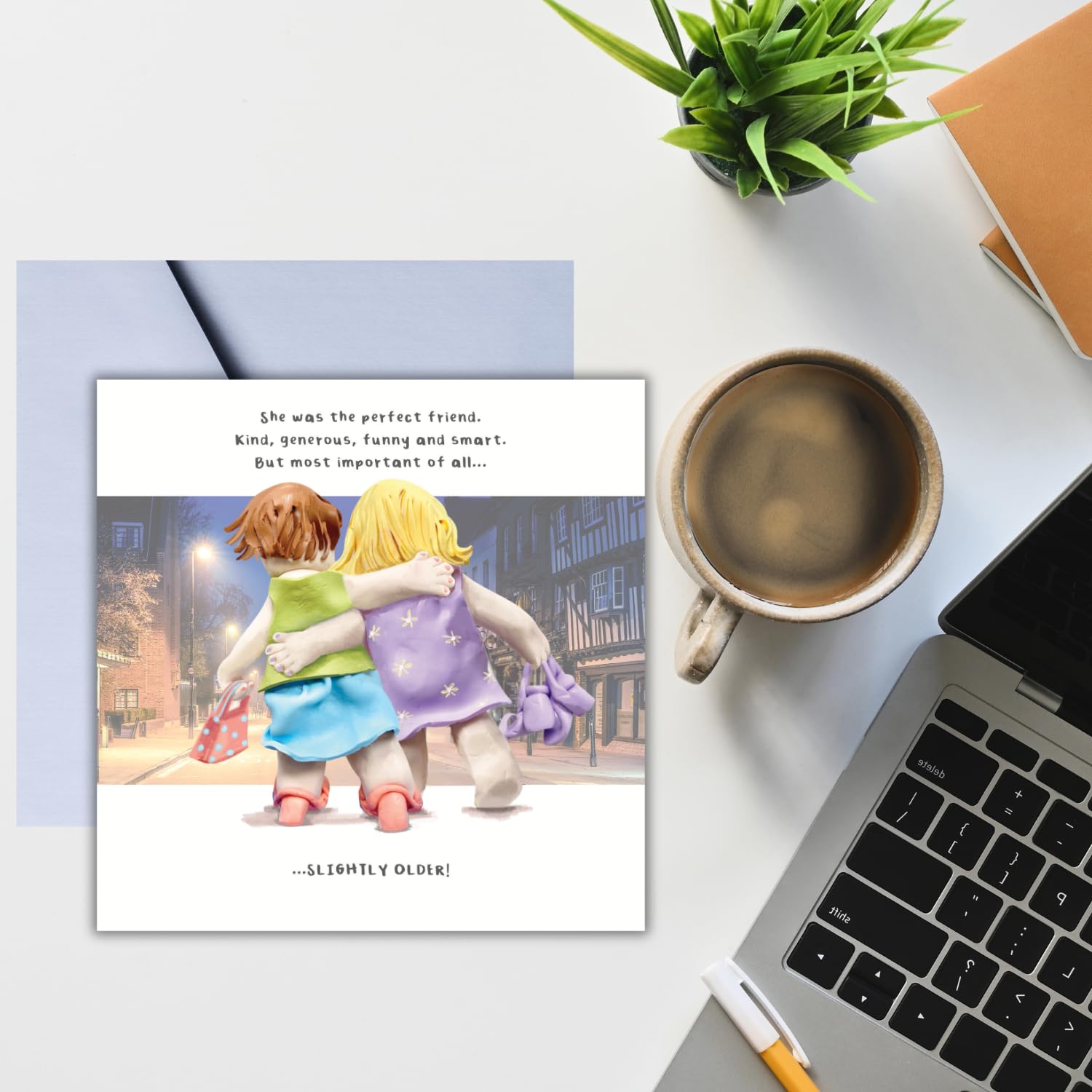 Emotional Rescue Birthday Card for Friend - Ladies Walking at Night Greetings | 16.5 x 16.5 cm 4