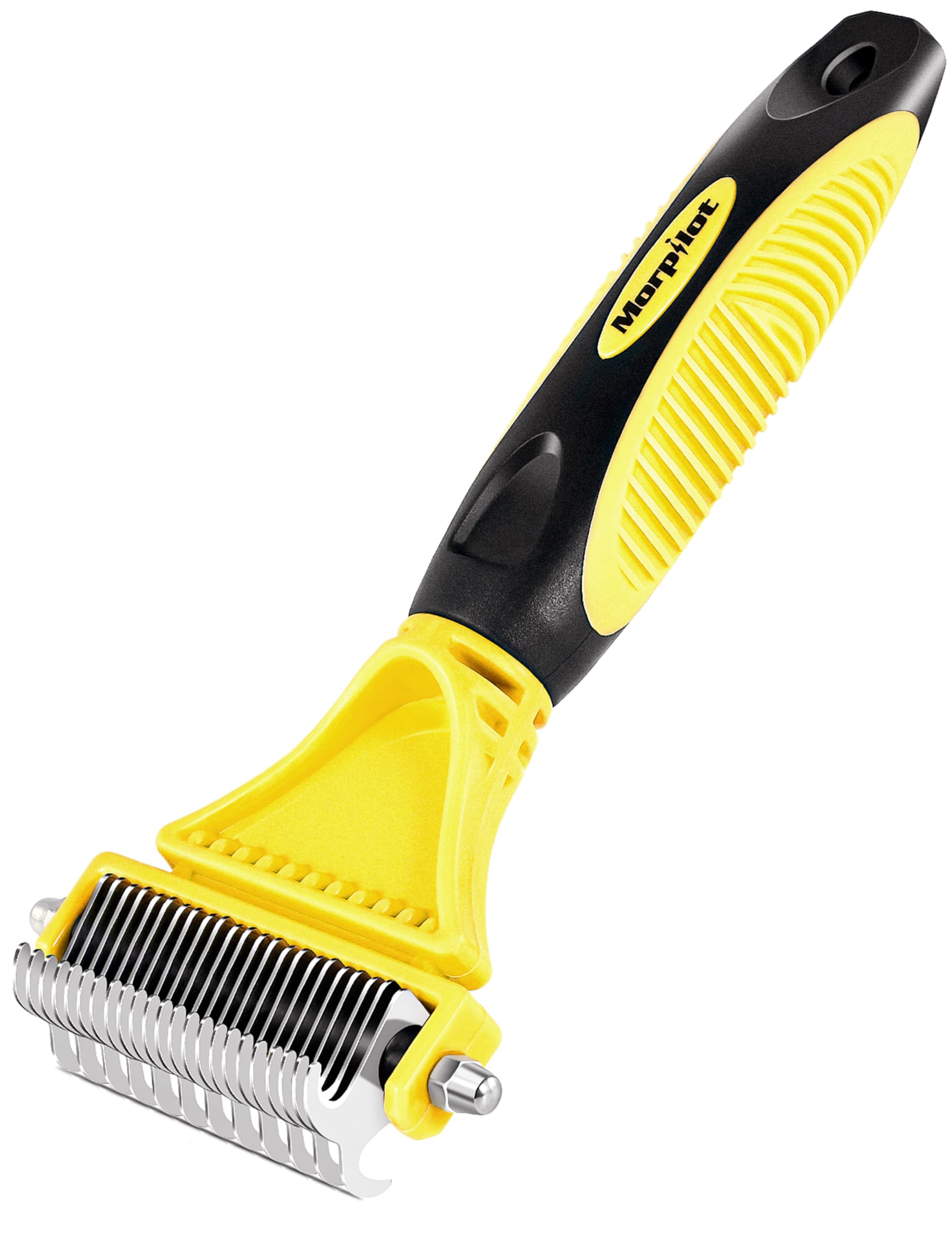 morpilot Double Sided Undercoat Rake Dematting Tool | 23+12 Teeth | Reduces Hair Loss up to 90%