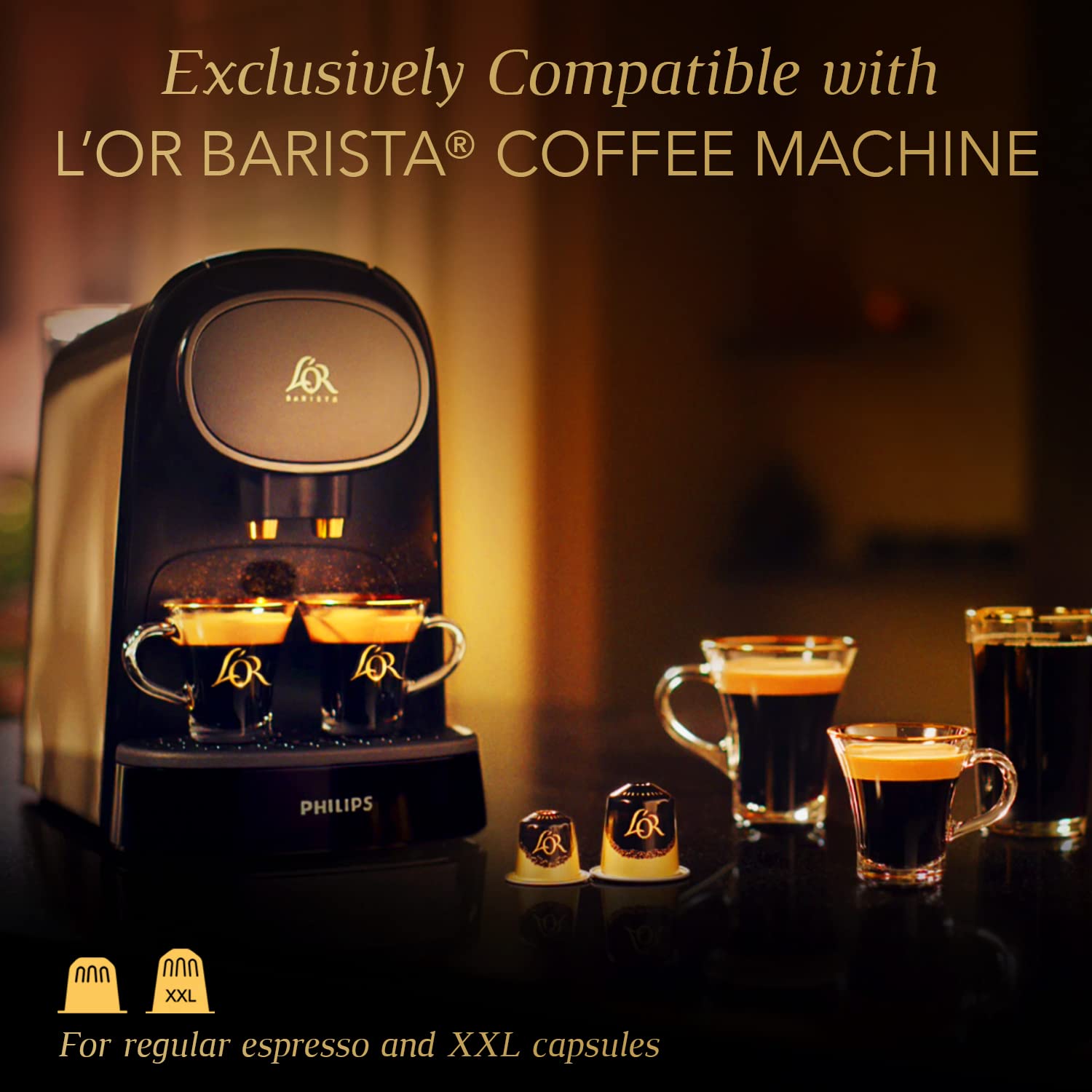 L'OR BARISTA Double Splendente XXL Aluminium Coffee Capsules (50 Pods) Intensity 7 for L'OR BARISTA Machines 4