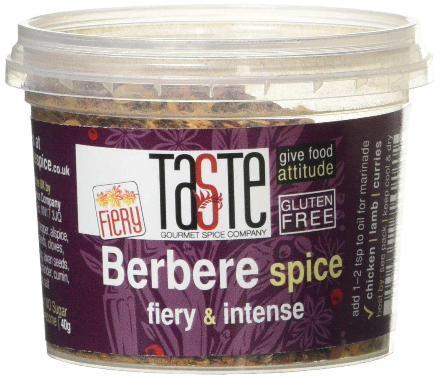 Gourmet Spice Company Hot Berbere Meat Seasoning Powder - Fiery Chilli Blend, 40g