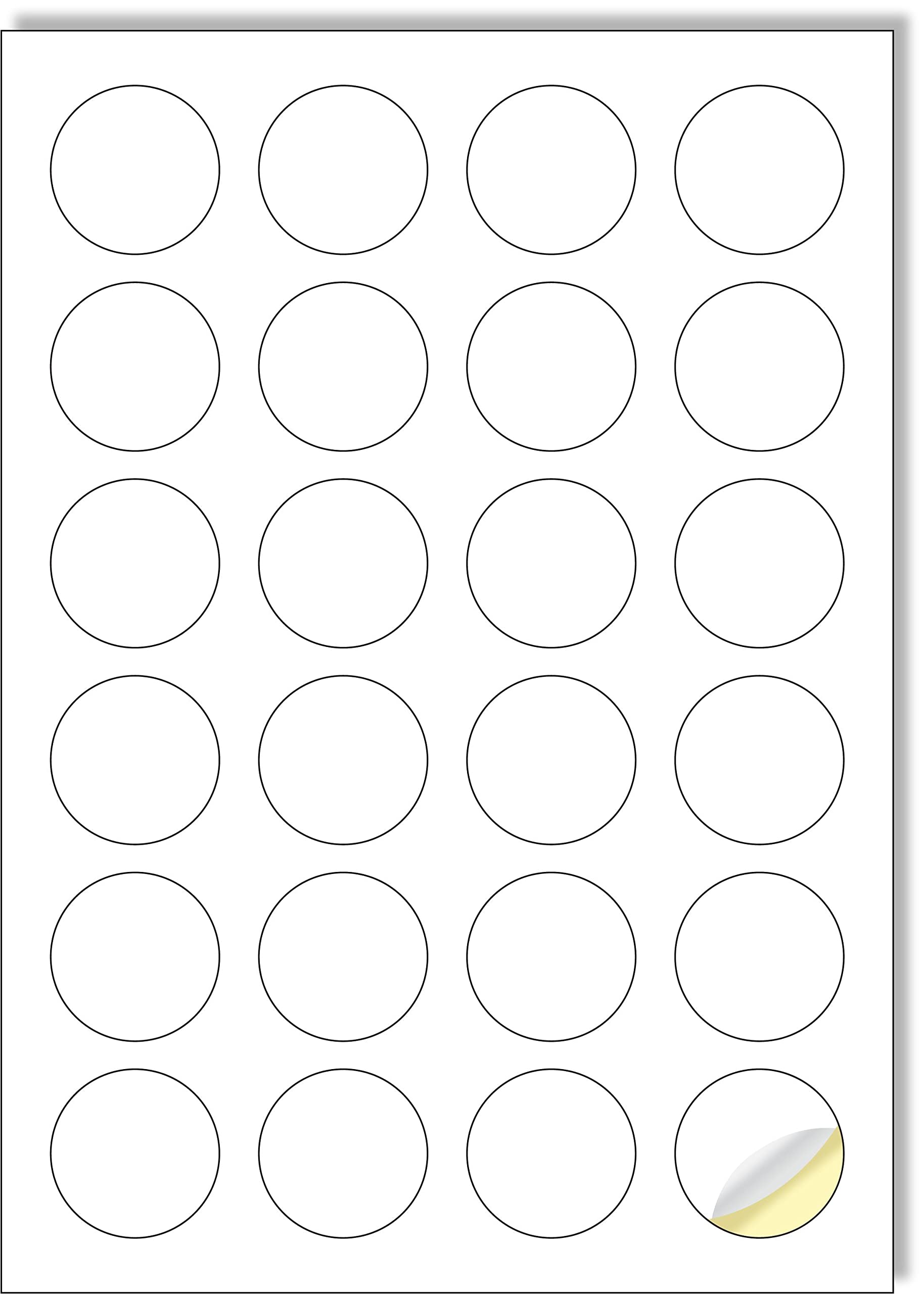 Creavvee Round Printable Labels - 40mm White Paper Labels | 600 Labels 1