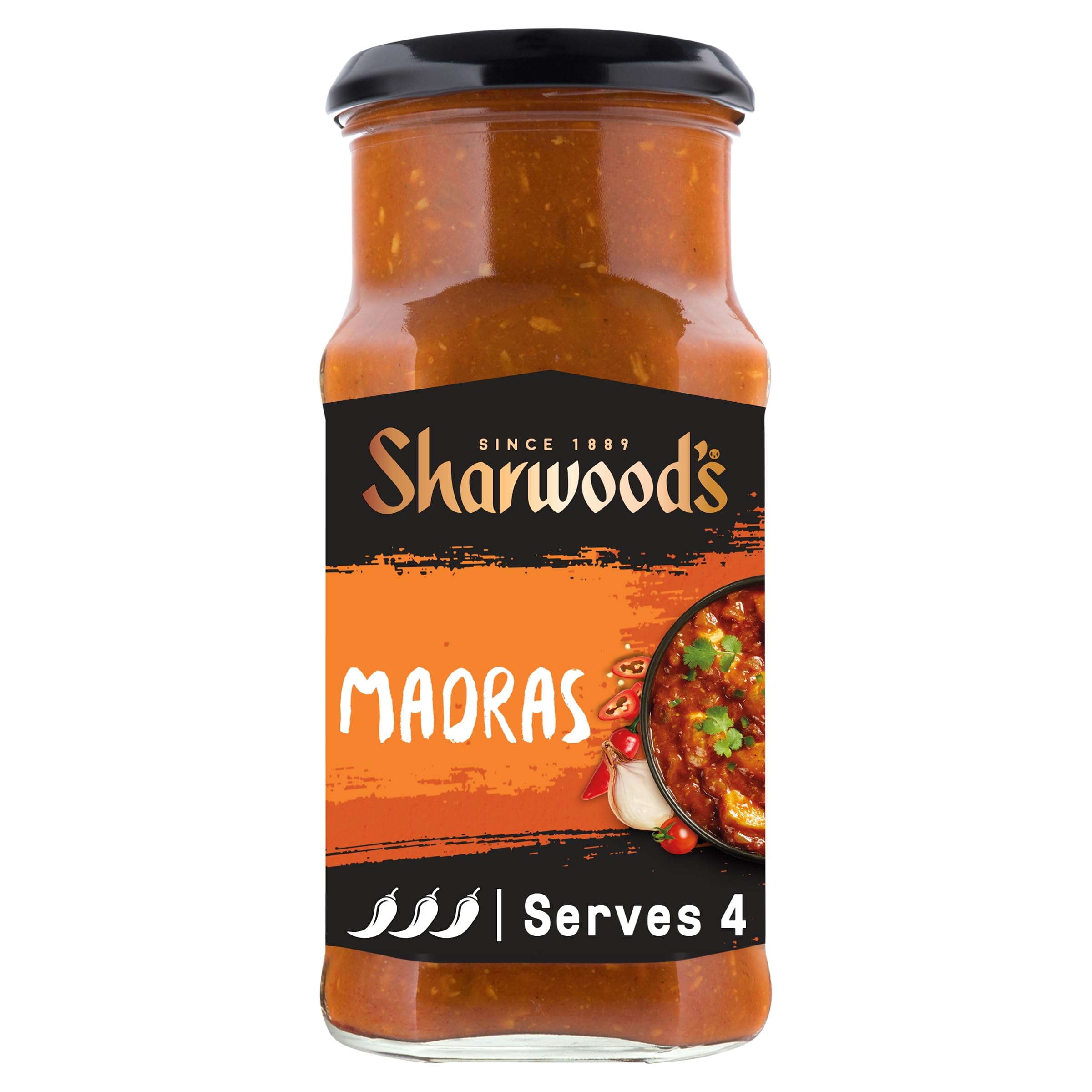 Sharwood's Madras Curry Sauce - Authentic Indian Flavour | Medium Heat | 420g Jar 3
