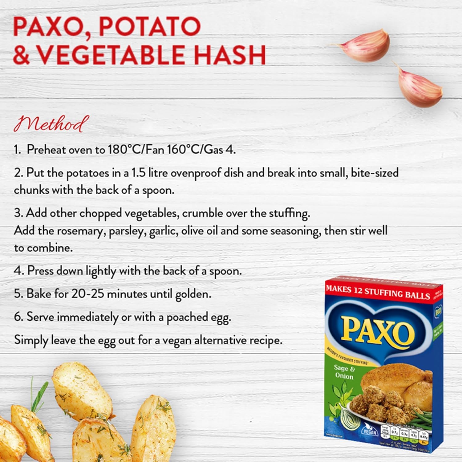 Paxo Sage & Onion Stuffing Mix - Traditional Flavour, Quick & Easy Preparation | 170g 6