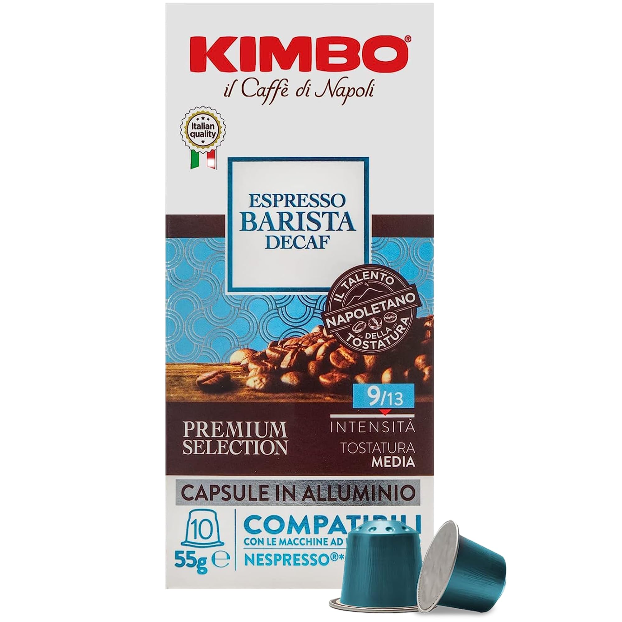 Kimbo Barista Decaf Espresso Capsules - Nespresso Compatible | Intensity 9/13 | 10 Count 1