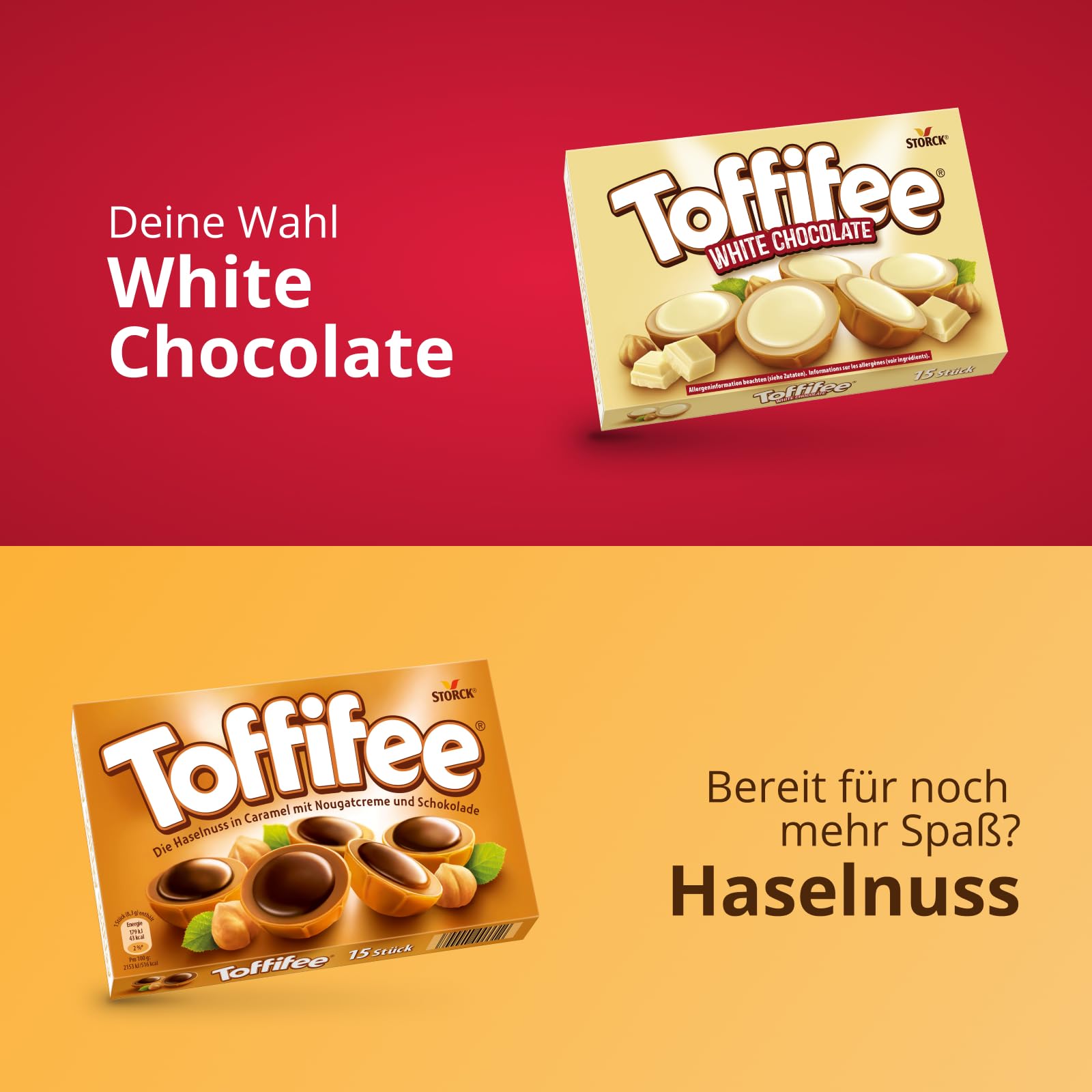 Toffifee Weiße Schokolade Kaubonbons mit Haselnuss und zarter weißer Schokolade - 15 Stück 6