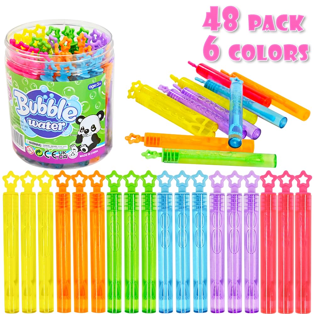 RAM ONLINE Bubble Wands - Pack of 40 with 5ml Solution | Star Shaped | Ages 3+ 4