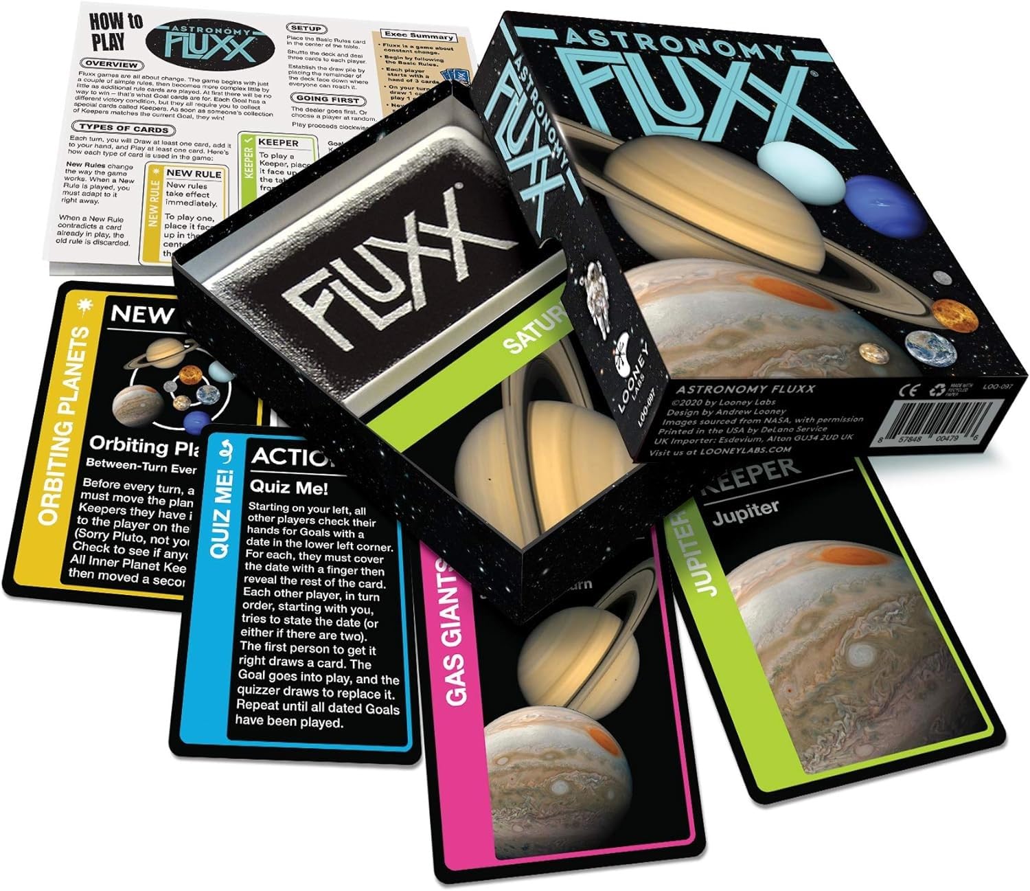 Looney Labs Astronomy Fluxx Board Game | Ages 8+ | 2-6 Players | 5-30 Min Play Time 3