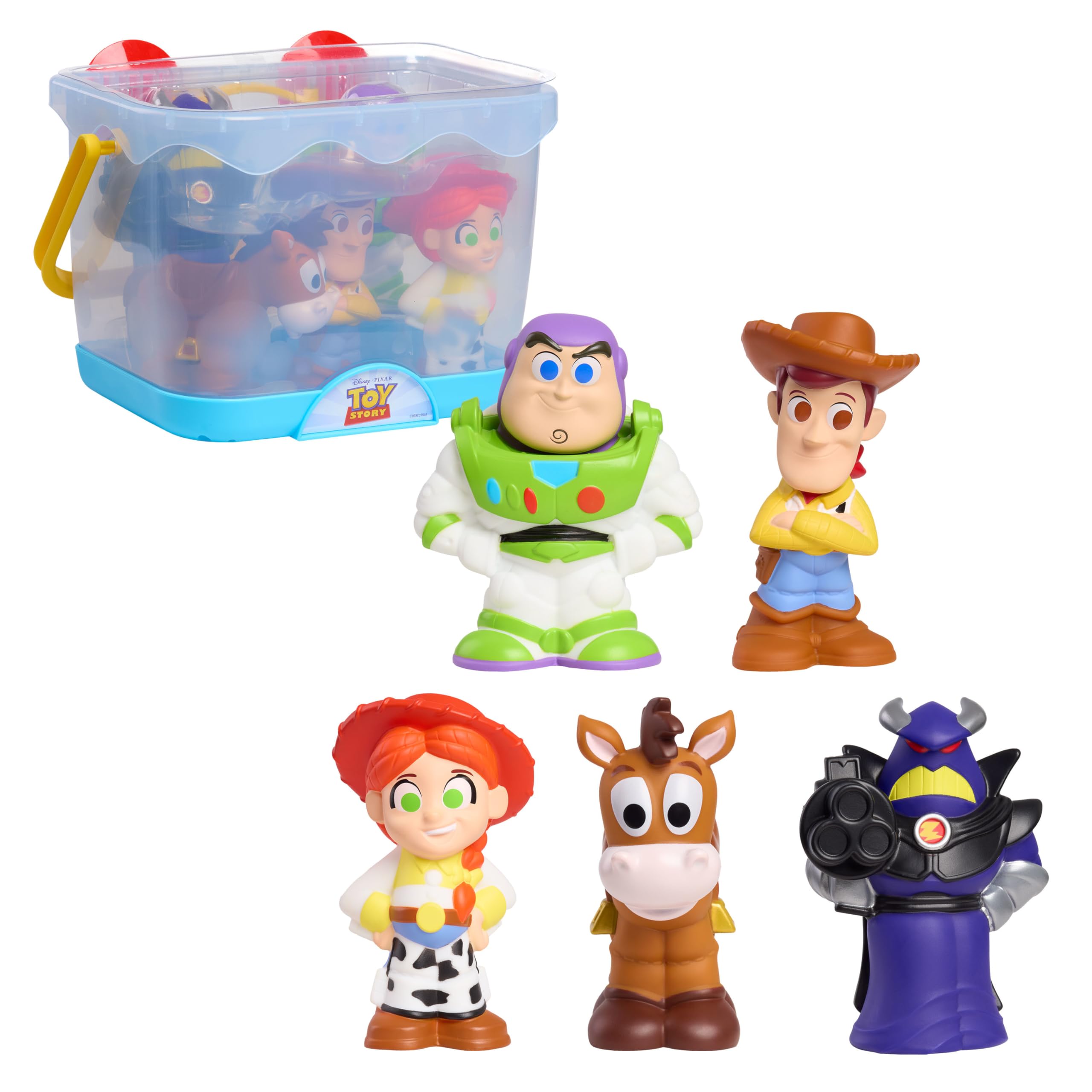 Disney Toy Story Bath Caddy Set - 5 Floating Figures & Storage Caddy | Ages 3+