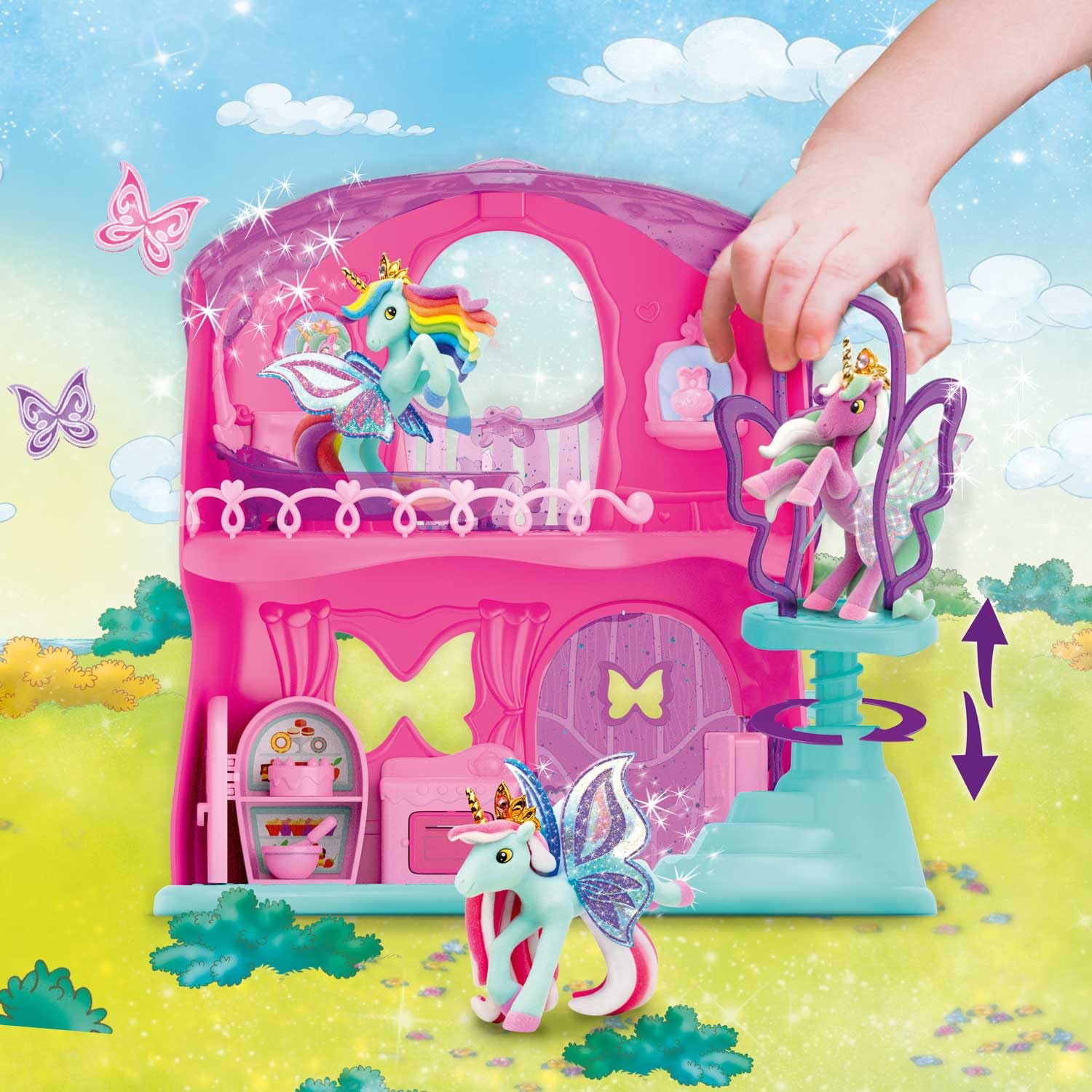 Galupy Butterfly House Playset with Nessy Unicorn Figure | Ages 3+ 2