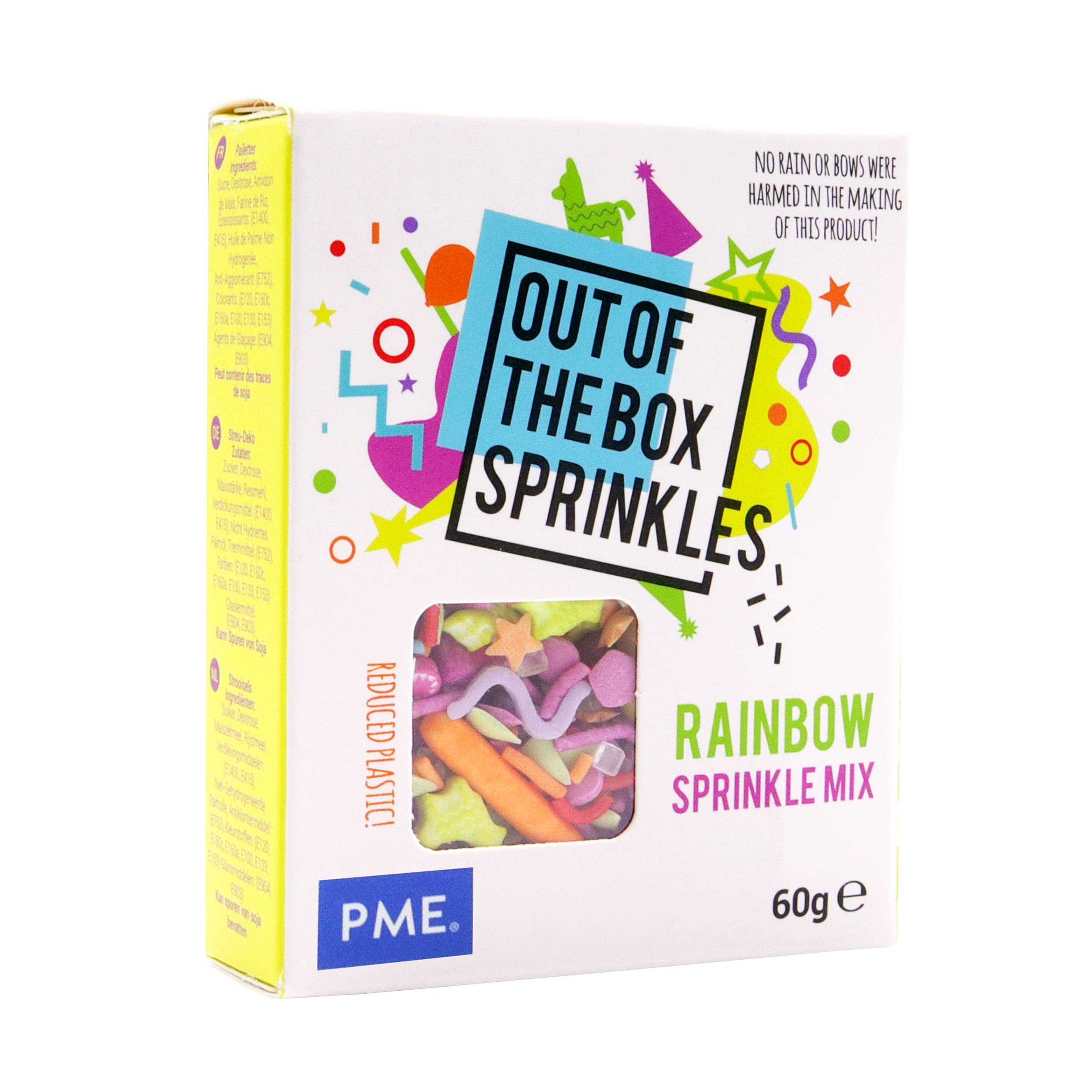 PME Out of the Box Sprinkles - Rainbow Mix | 60g Resealable Box