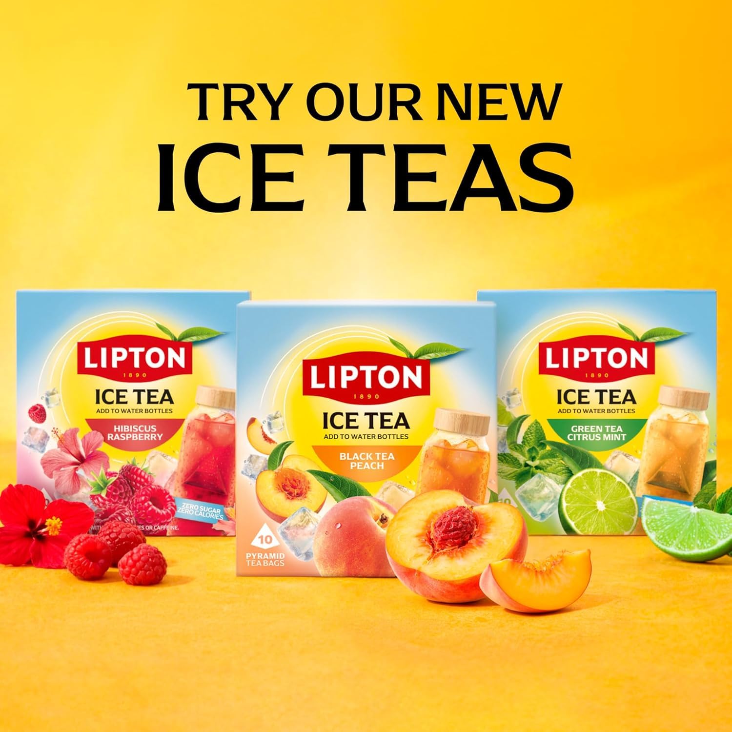 Lipton Ice Tea Green Tea Citrus Mint - Zero Calories, Cold Brew Pyramid Bags, 10 Count 8