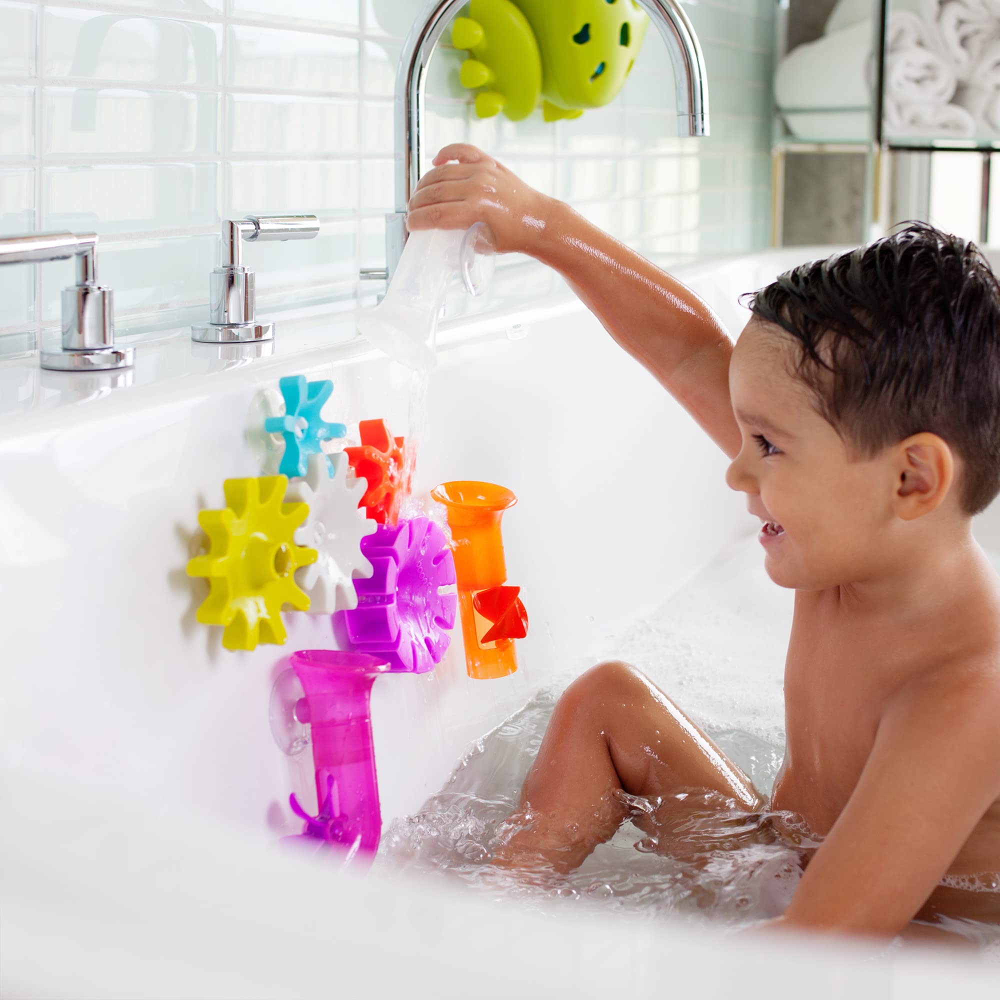 Boon Pipes Bath Toy - 5 Multicoloured Water Pipes | Ages 9 Months to 4 Years 2