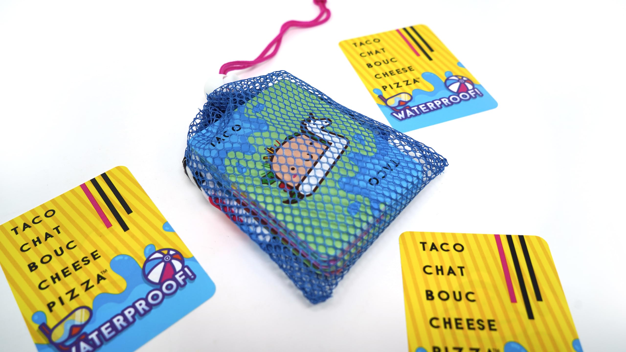 blue orange Taco Cat Goat Cheese Pizza Waterproof Family Card Game | 64 Cards | Ages 8+ 4