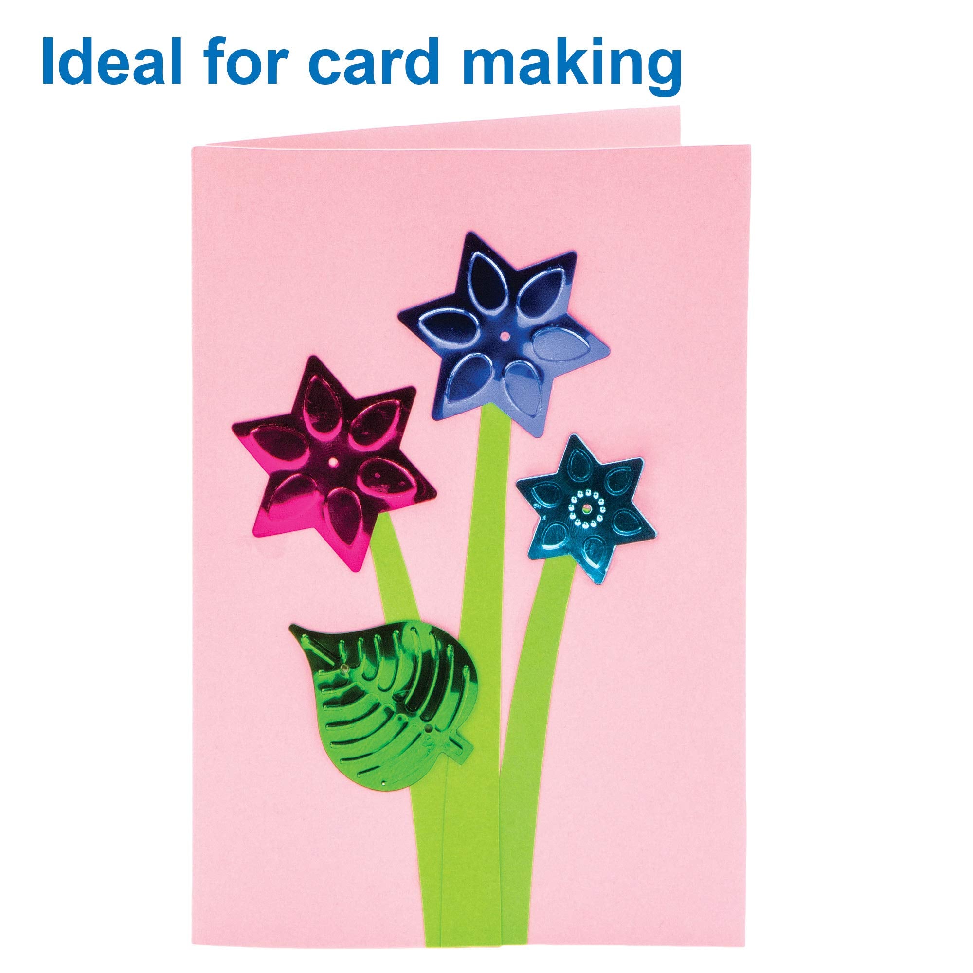 Baker Ross Jumbo Sequins for Crafting - 80g Assorted Colours & Shapes for Jewellery Making 5